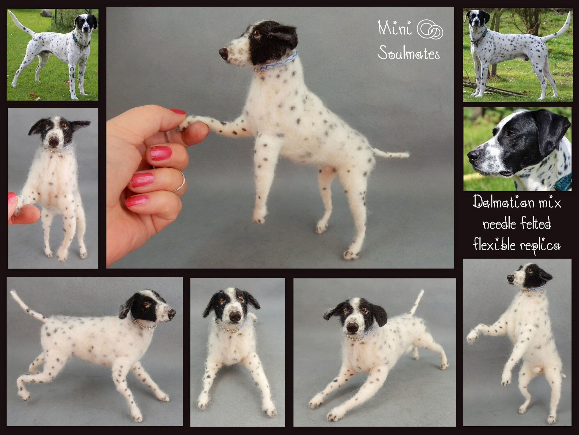 Dalmatian dog needle-felted dog miniature