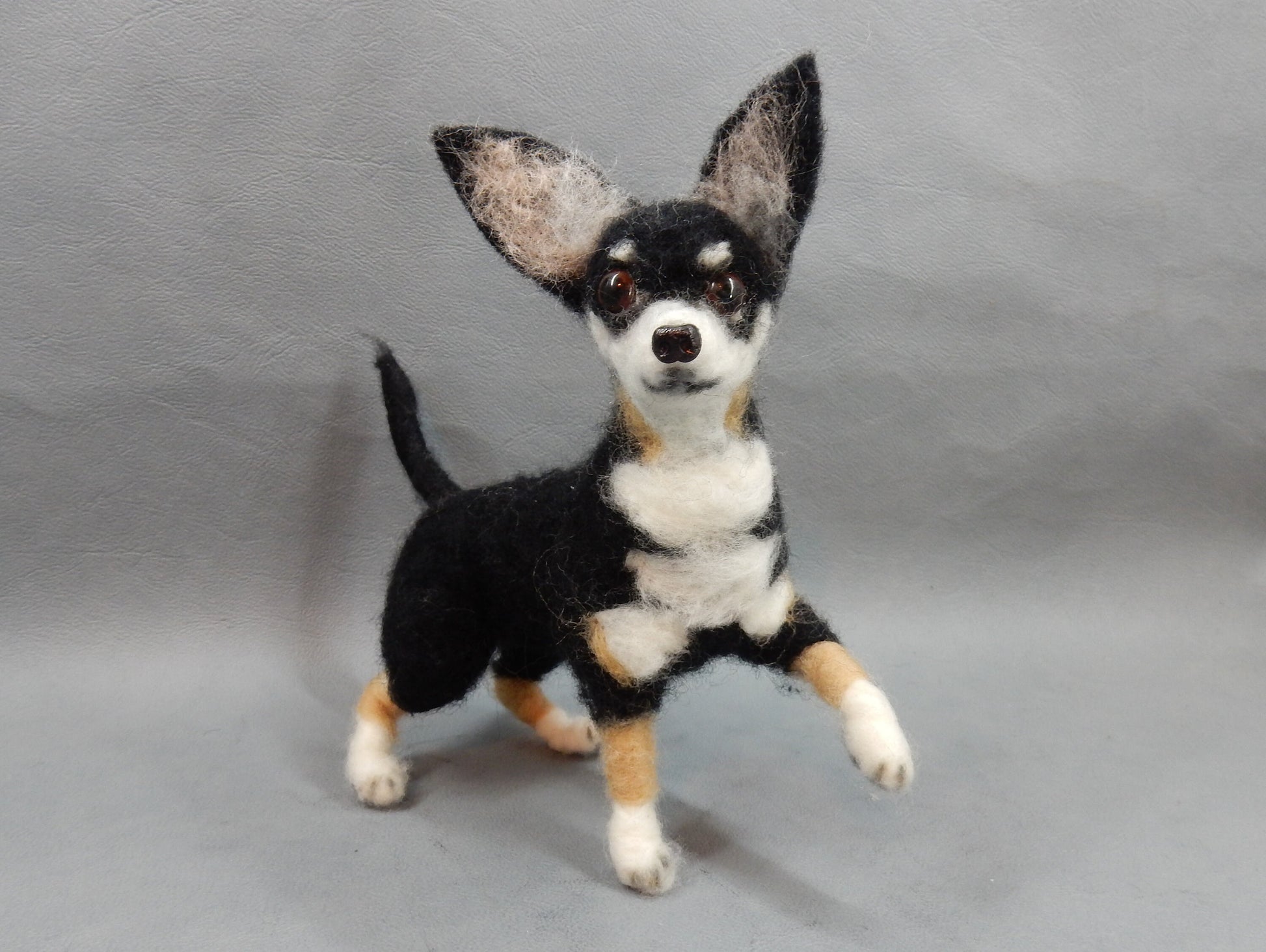 Chihuahua needle-felt dog replica 