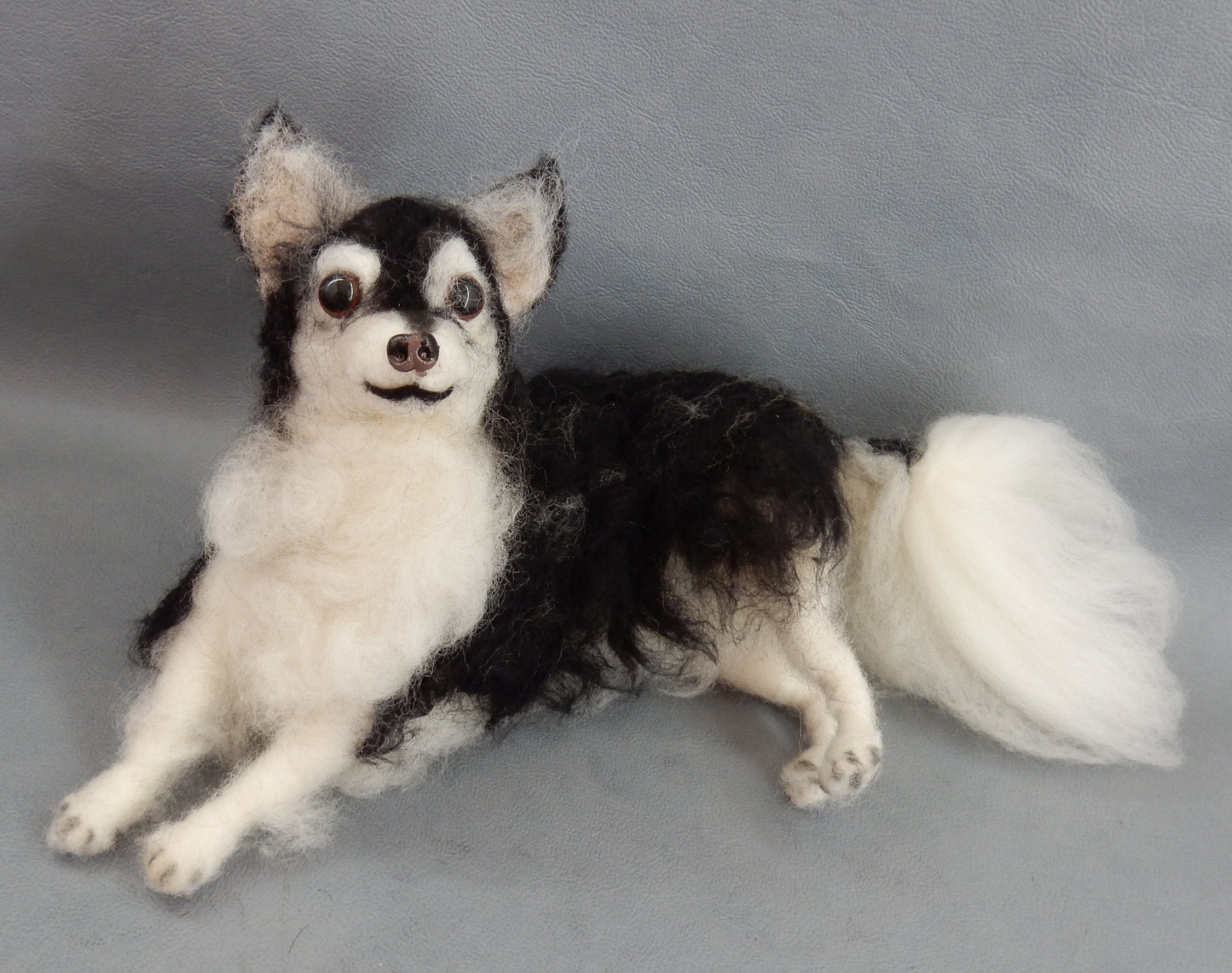 Lilac Fawn Chihuahua needle-felt dog replica