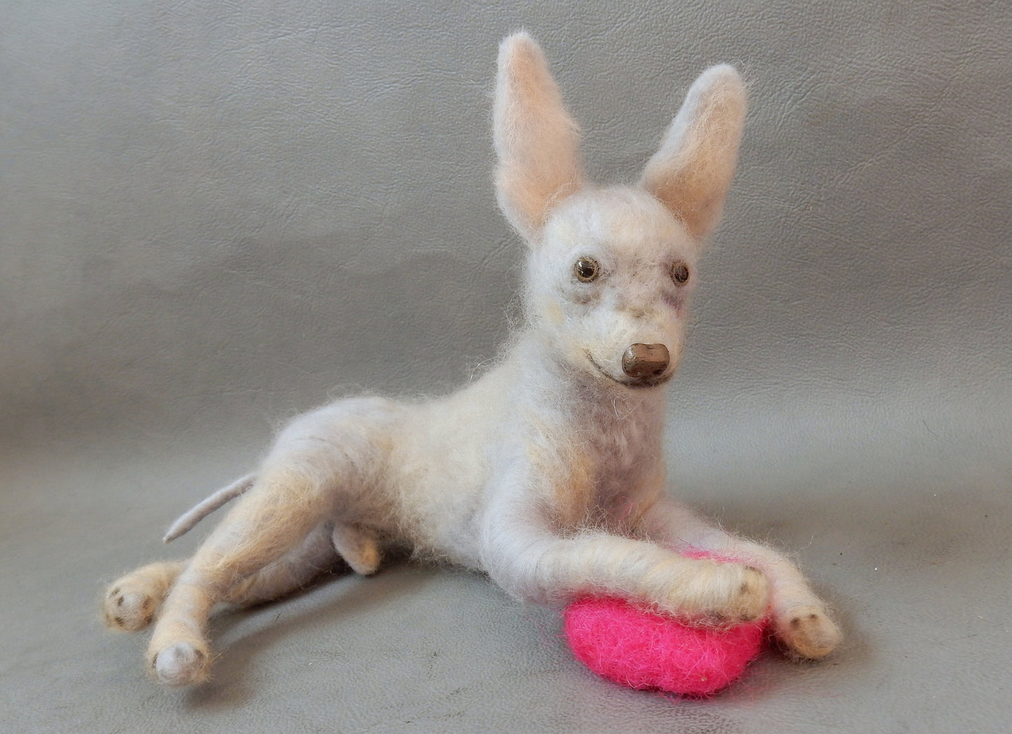 needle felted dog Russkiy Toy Terrier custom dog replica