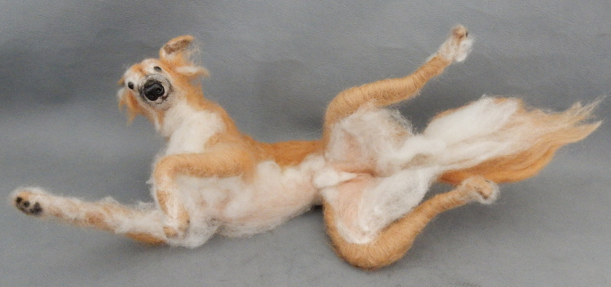 Whippet needle felted dog replica