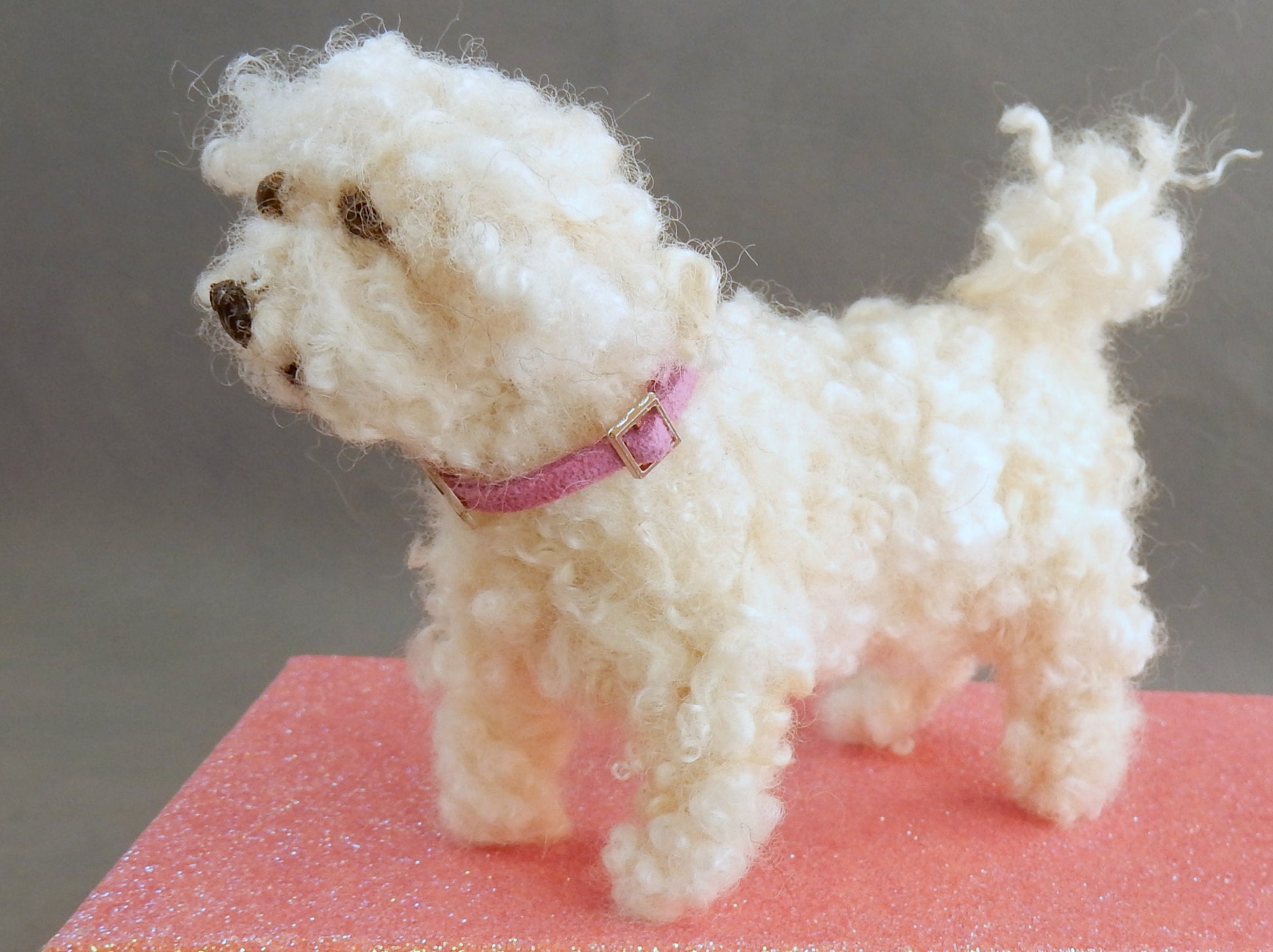 Bichon Frise custom dog effigy dog loss memorial