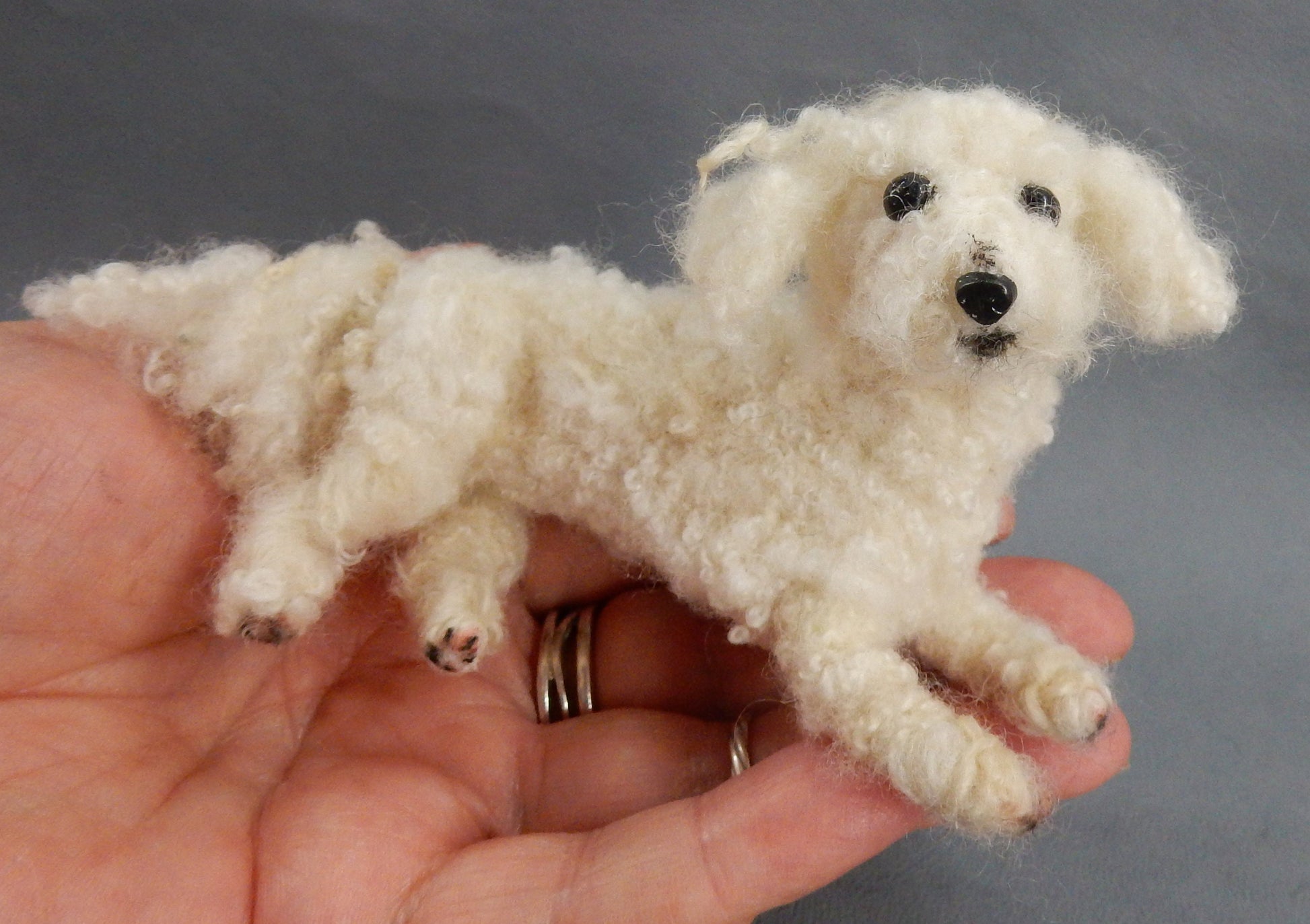 Bichon Frise custom dog effigy dog loss memorial