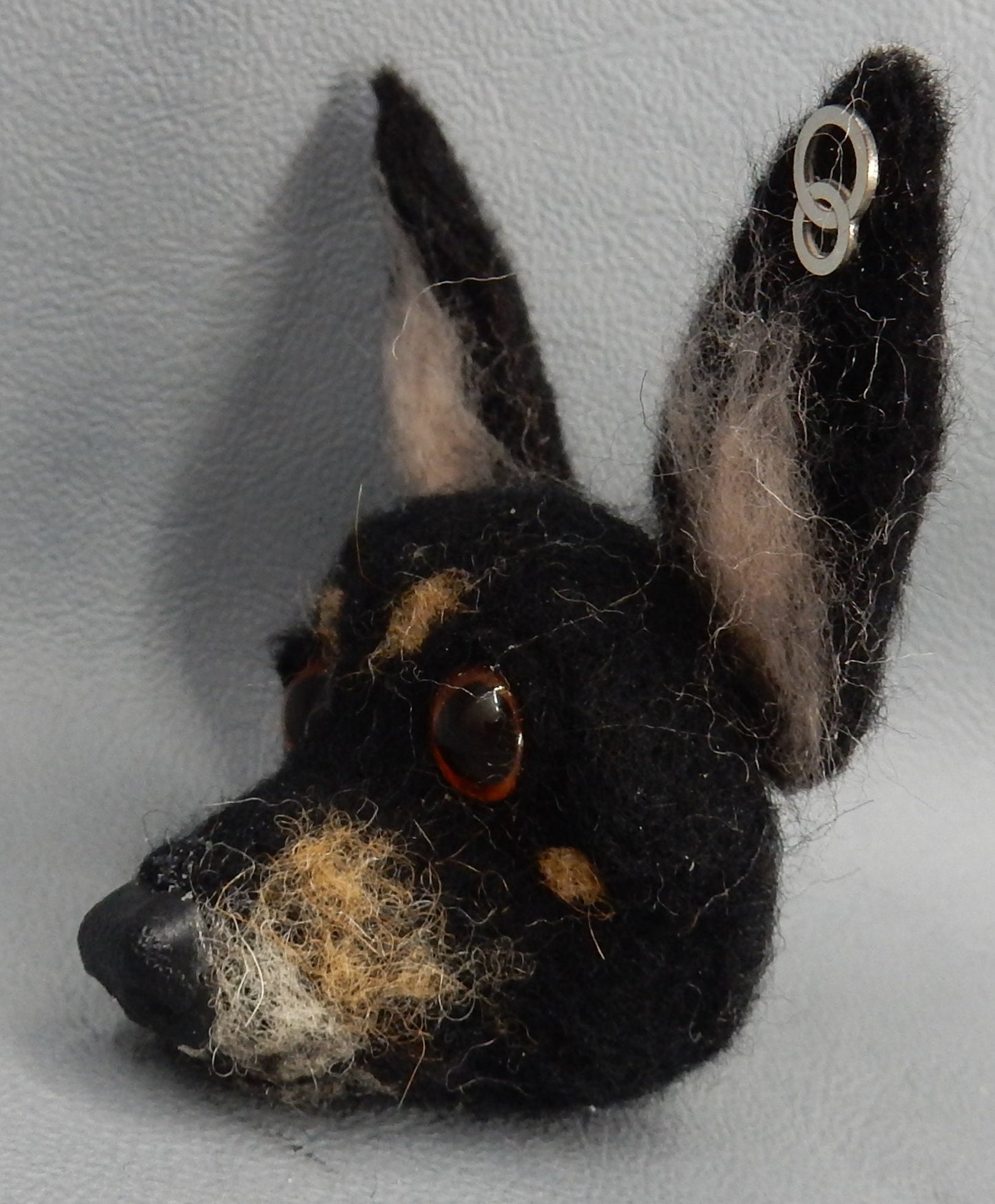 Needle felt dog pin dog brooch