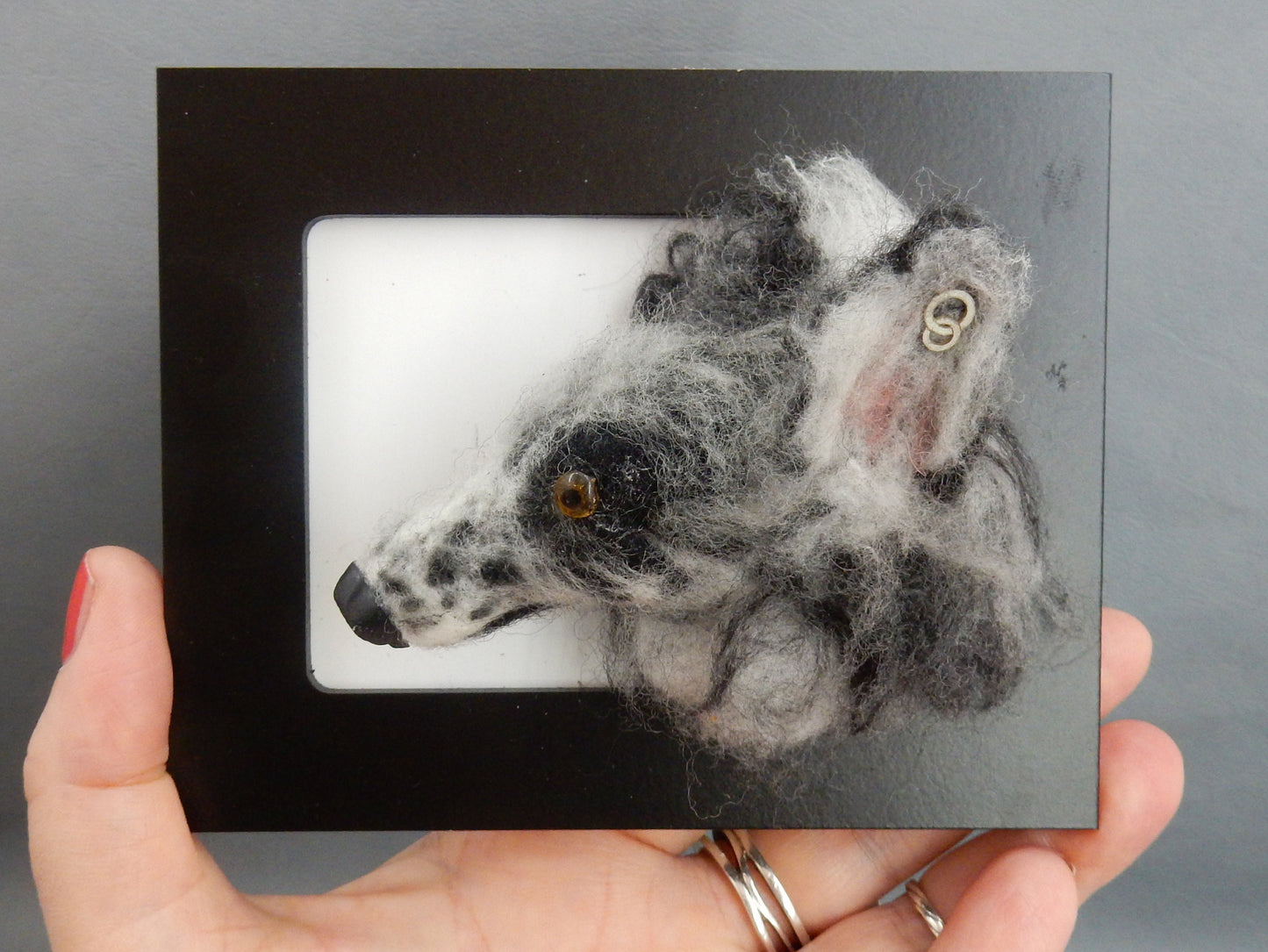  needle felted dog portrait 3d dog art portrait