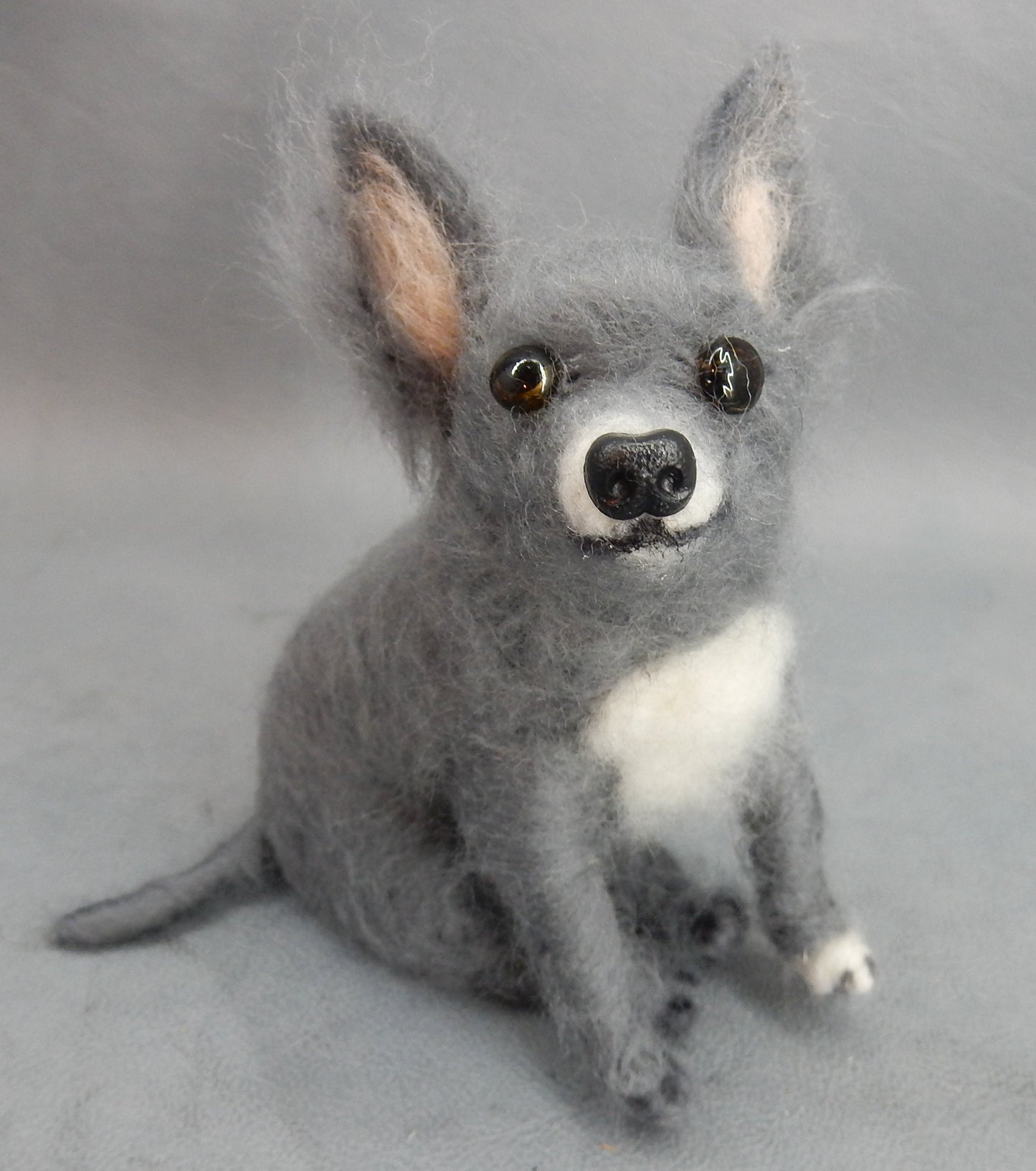 Lilac Fawn Chihuahua needle-felt dog replica