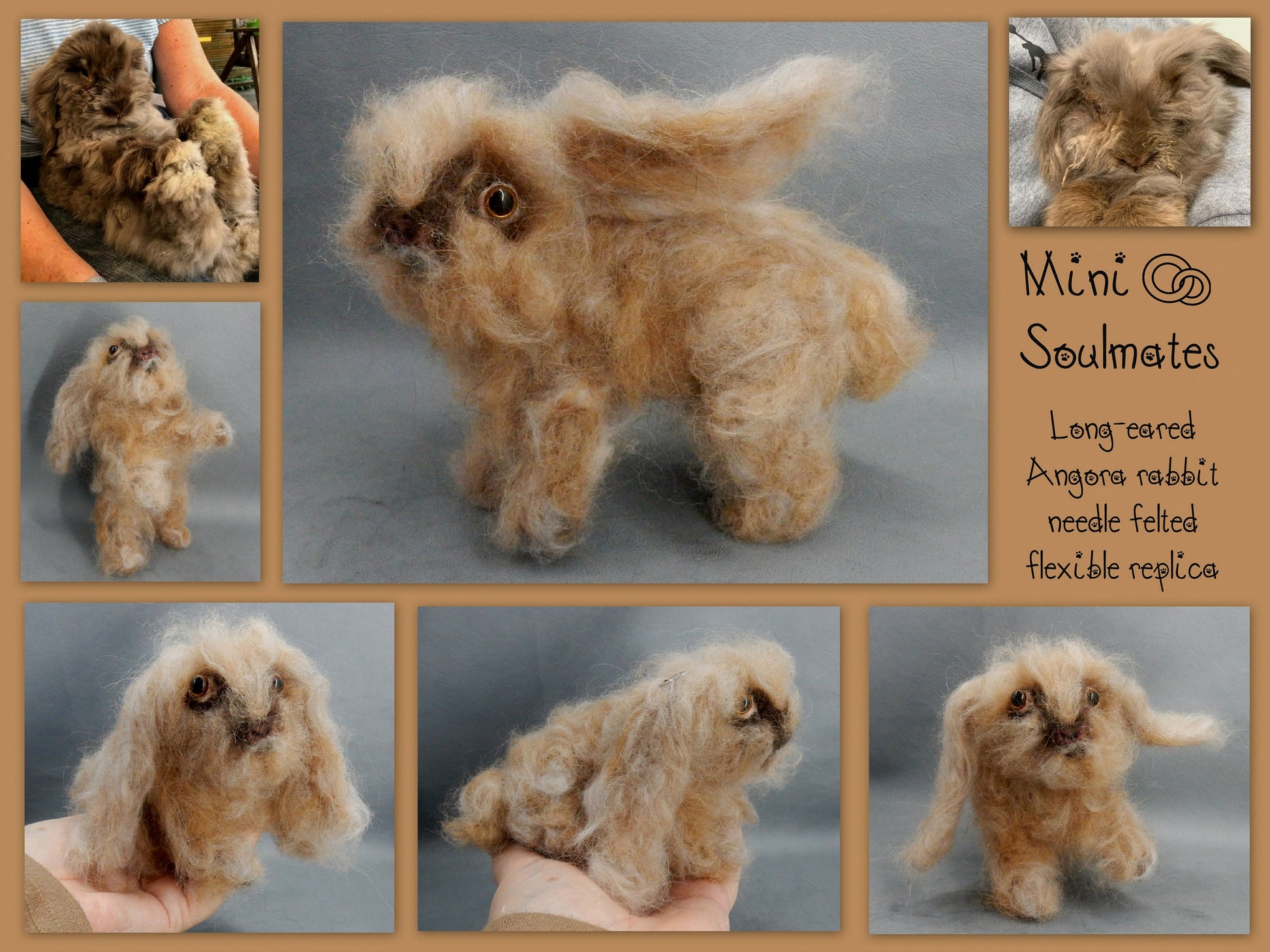 Custom felt rabbit miniature needle felted rabbit lover gift Dwarf Lop