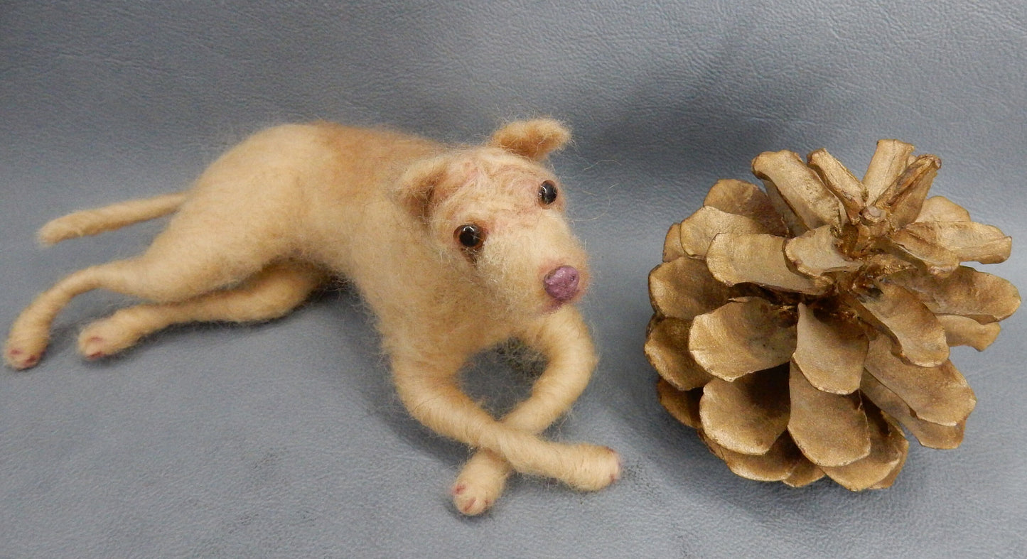 Shar Pei needle-felted dog miniature custom dog replica