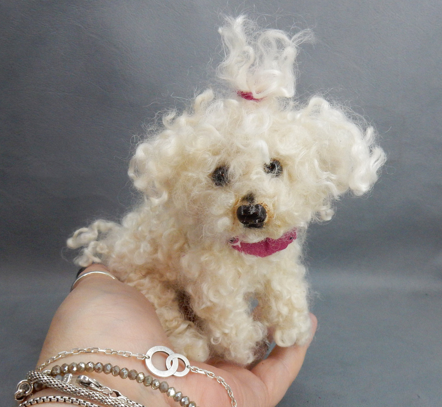 Bichon Frise custom dog effigy dog loss memorial