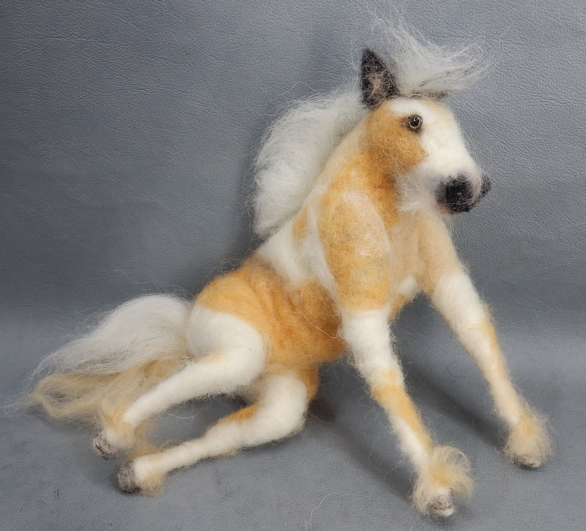 Needle felted horse sculpture Tinker Irish Cob portrait Gypsy horse me