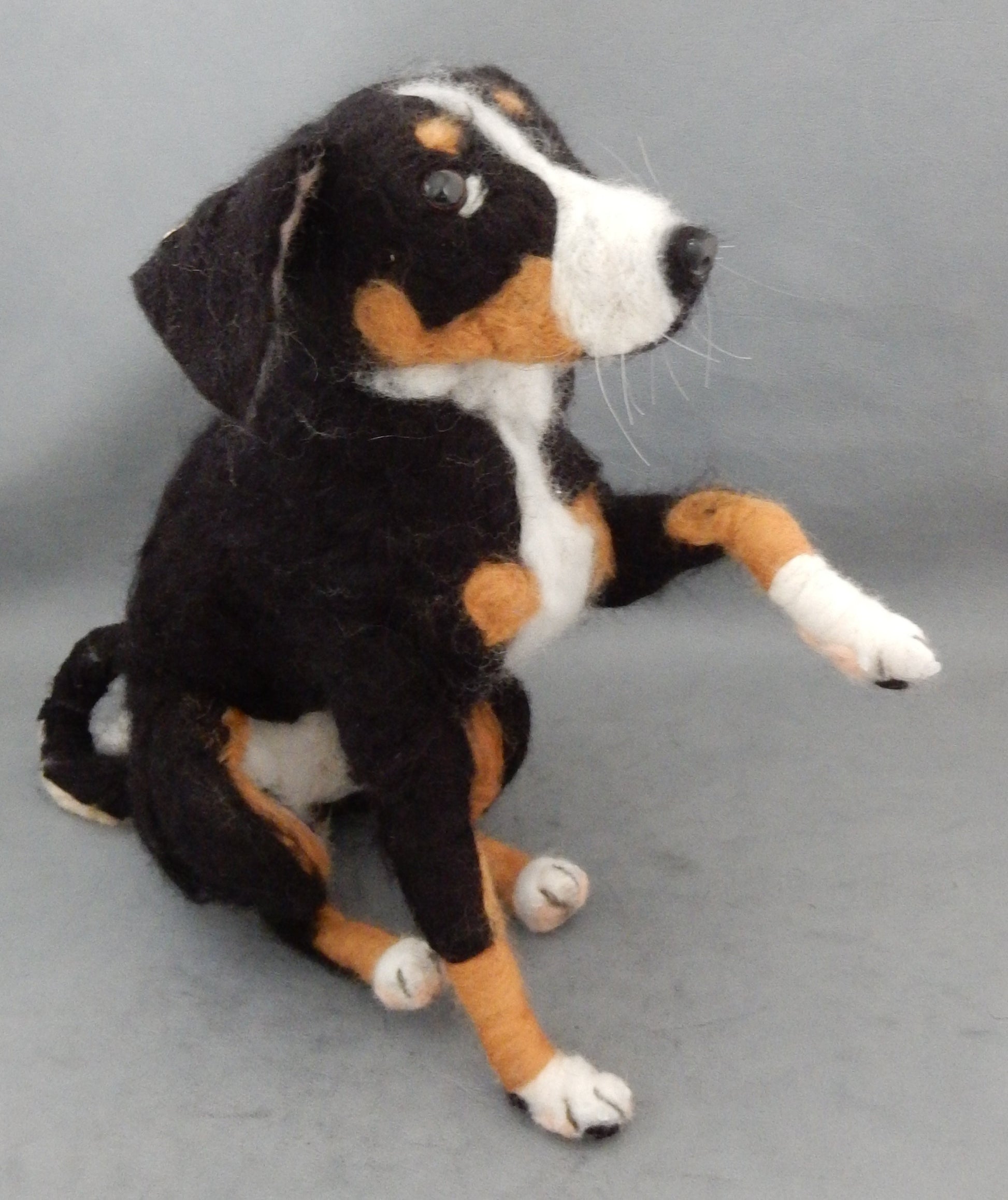 Swiss Mountain Dog custom felted dog replica