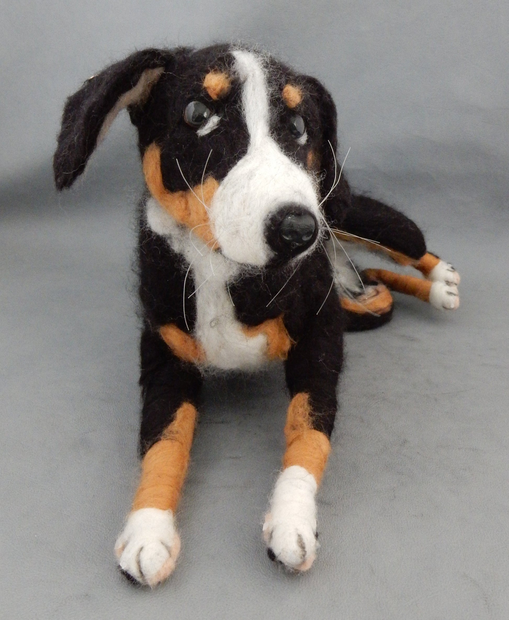 Swiss Mountain Dog custom felted dog replica