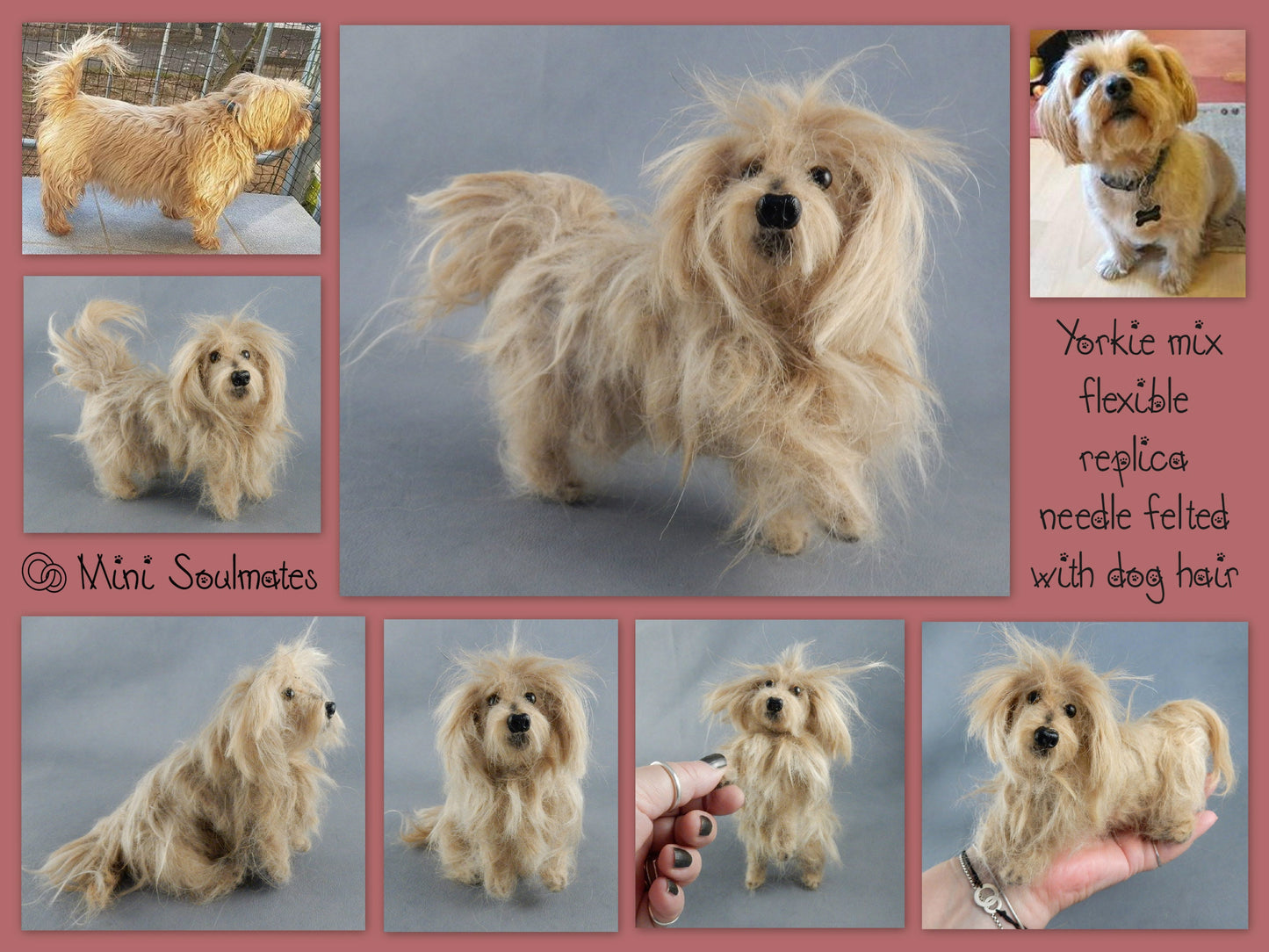 Yorkshire Terrier needle felted dog replica