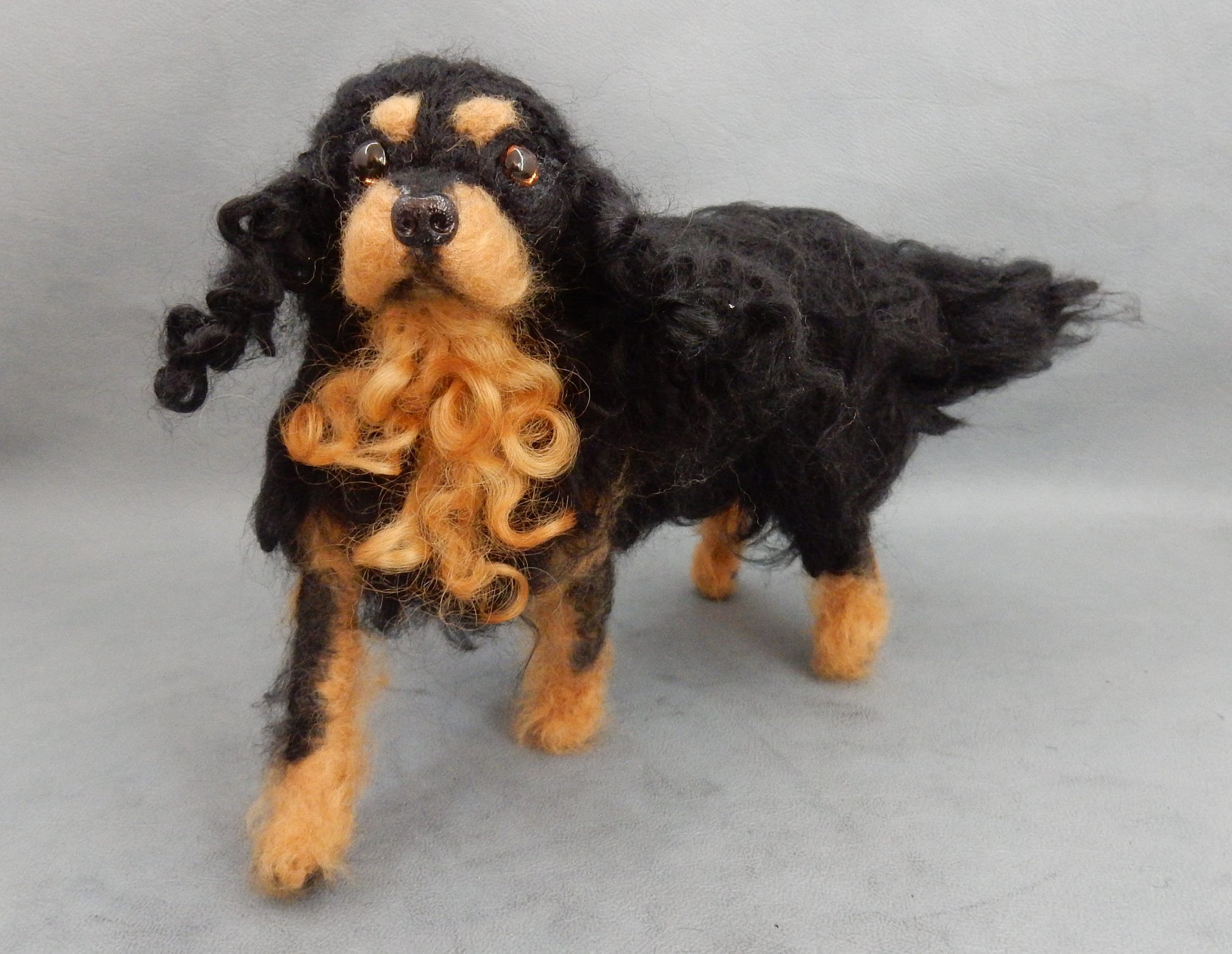 Cavalier King Charles Spaniel custom felted dog soft sculpture