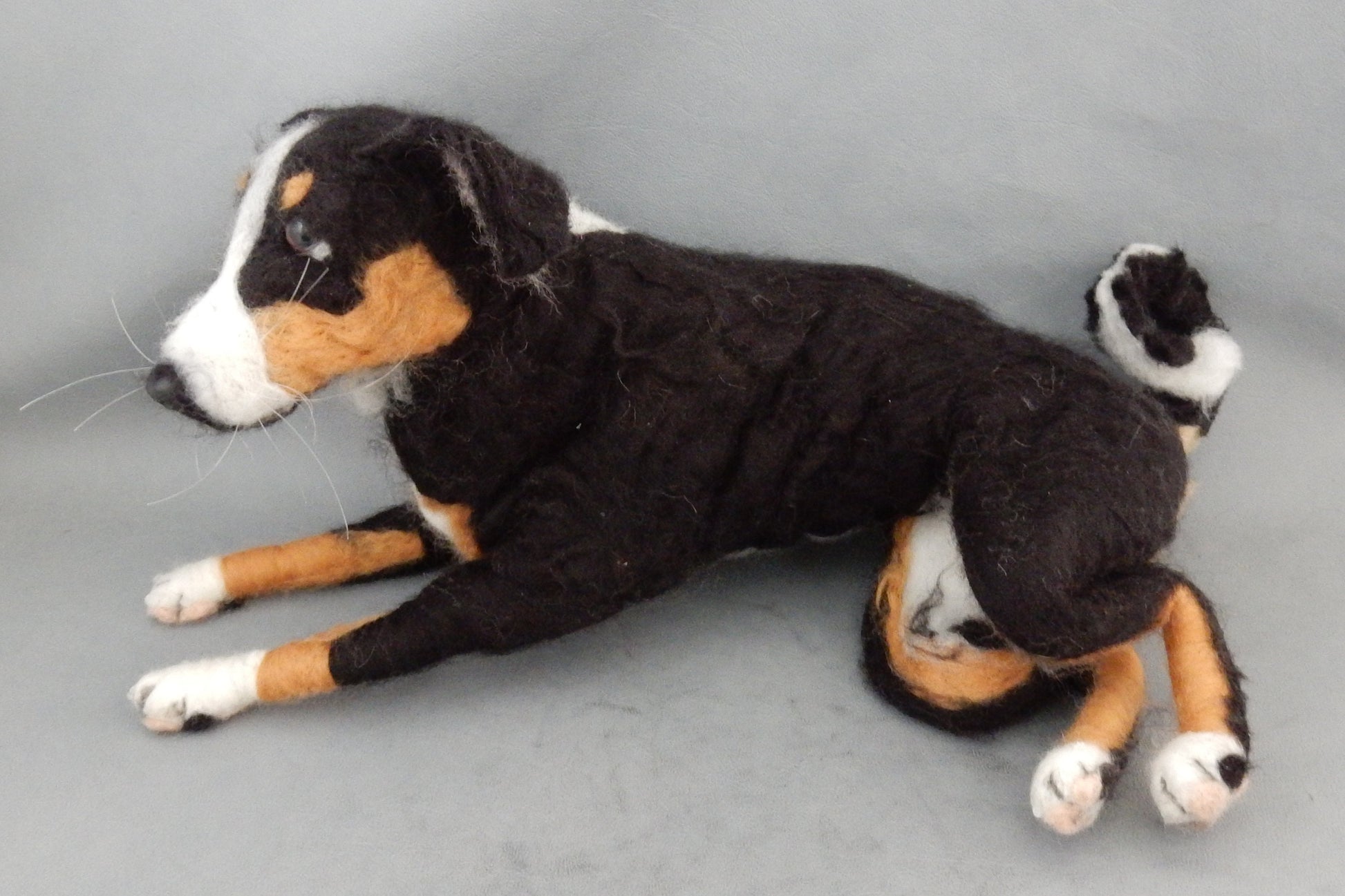 Swiss Mountain Dog custom felted dog replica