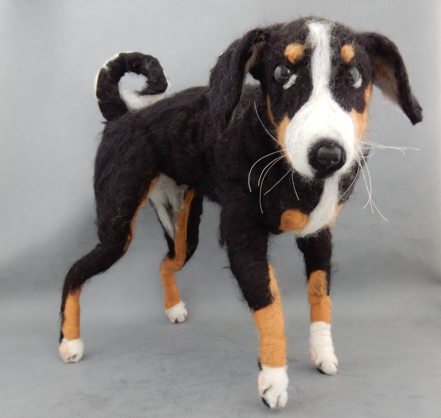 Swiss Mountain Dog custom felted dog replica