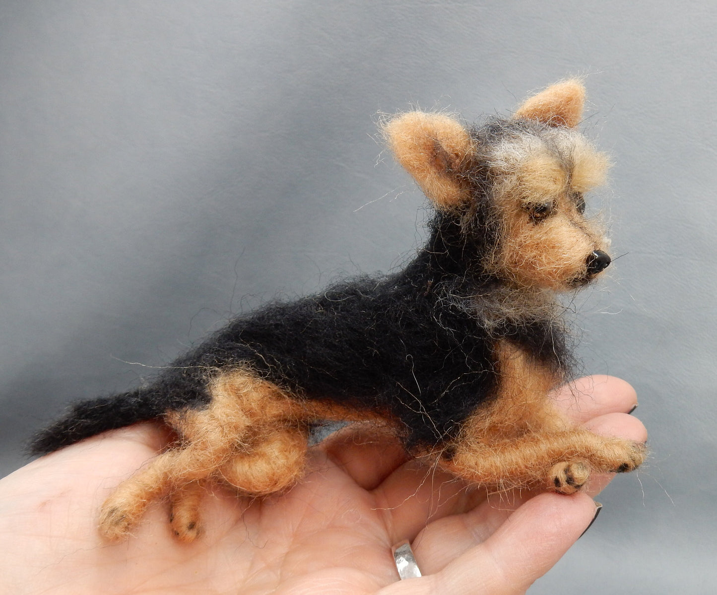 Yorkshire Terrier needle felted dog replica