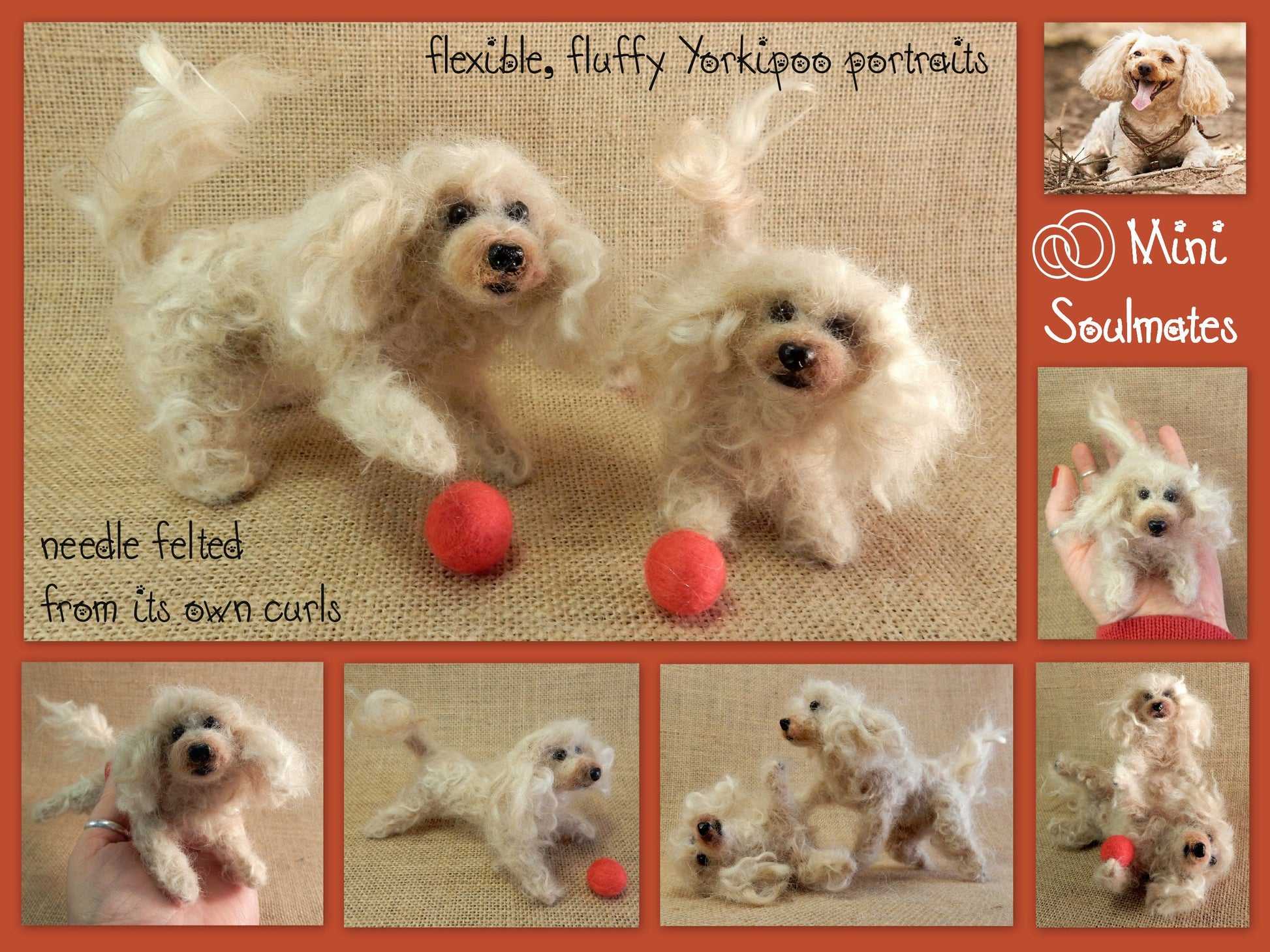 Yorkshire Terrier needle felted dog replica