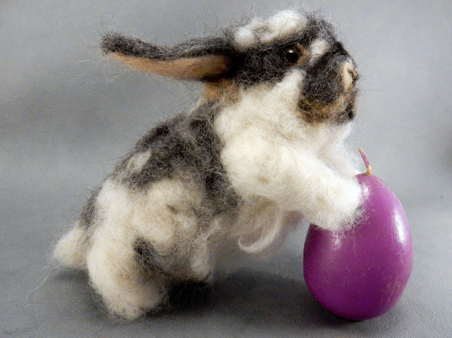 needle-felted rabbit miniature