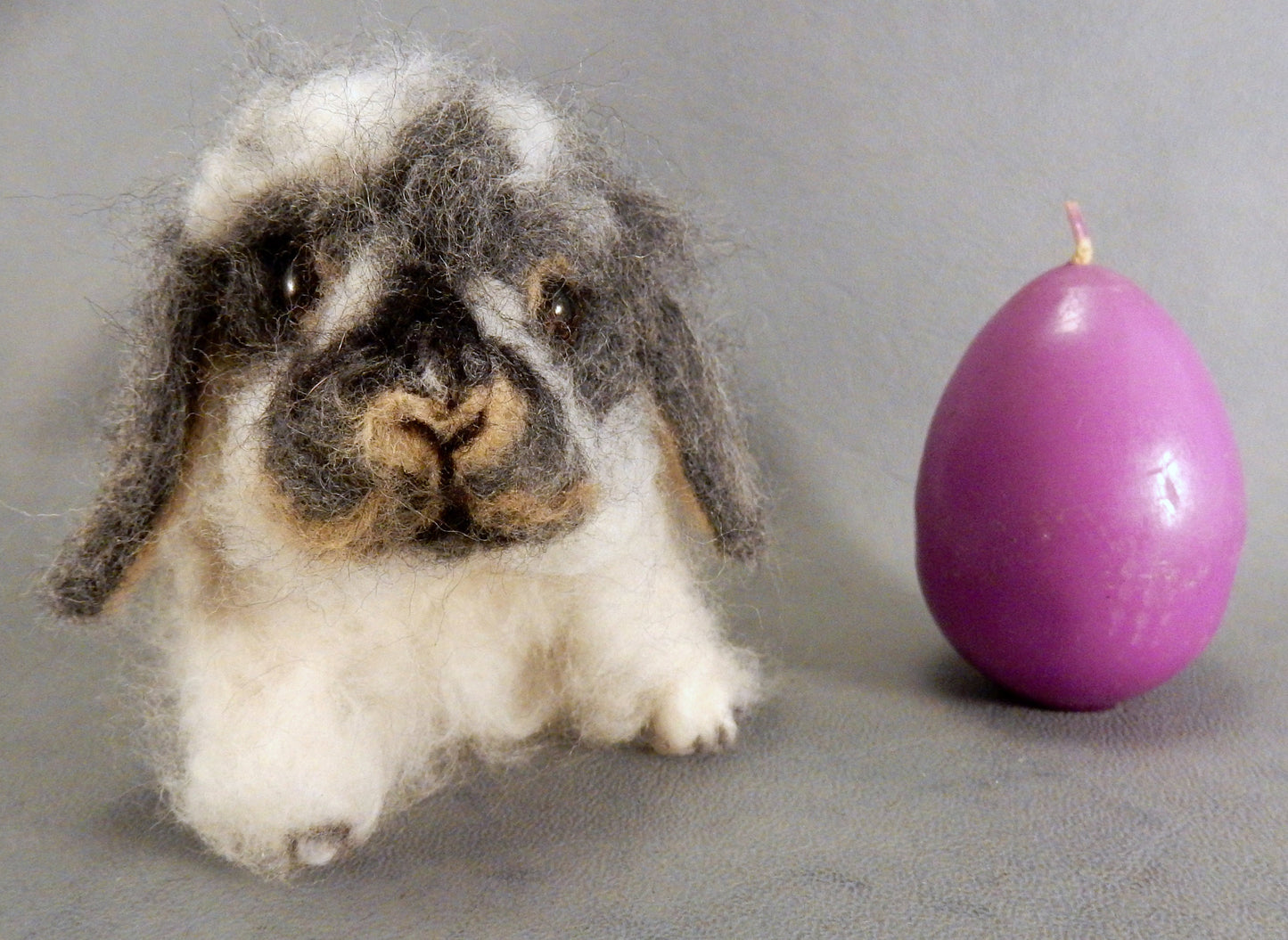 needle-felted rabbit miniature