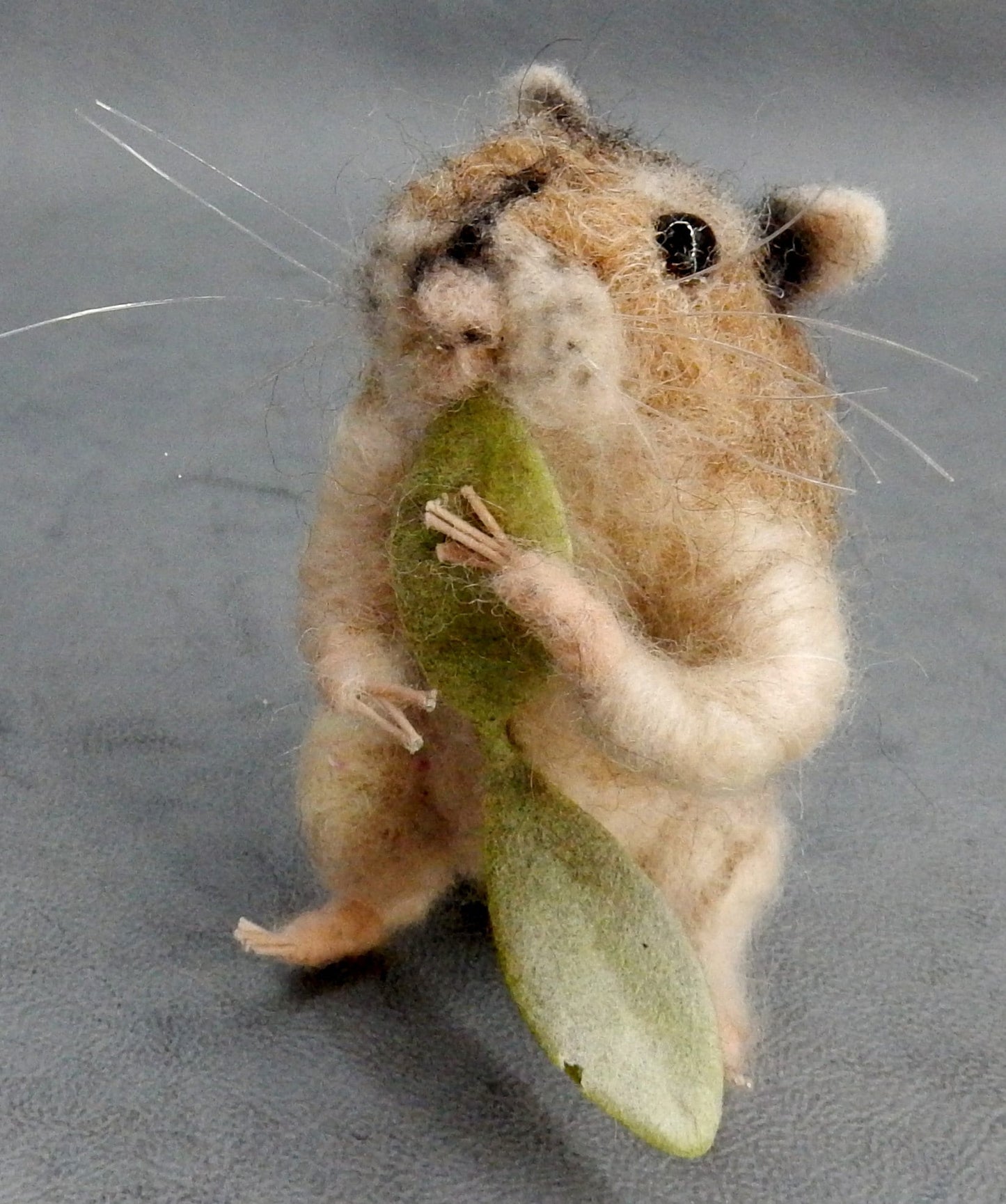 needle-felt Hamster replica life-size effigy