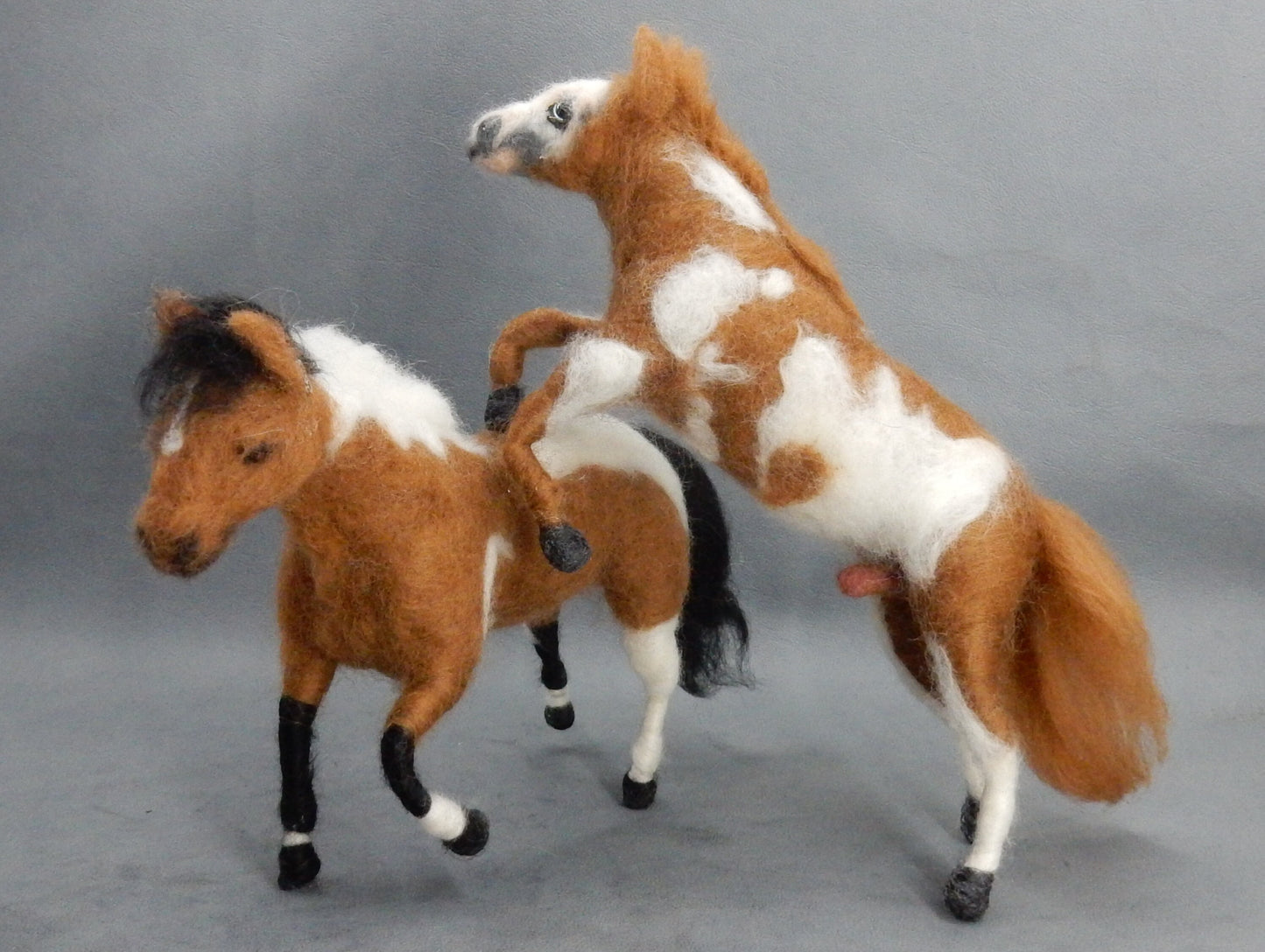 Custom-felted Paint Horse replica