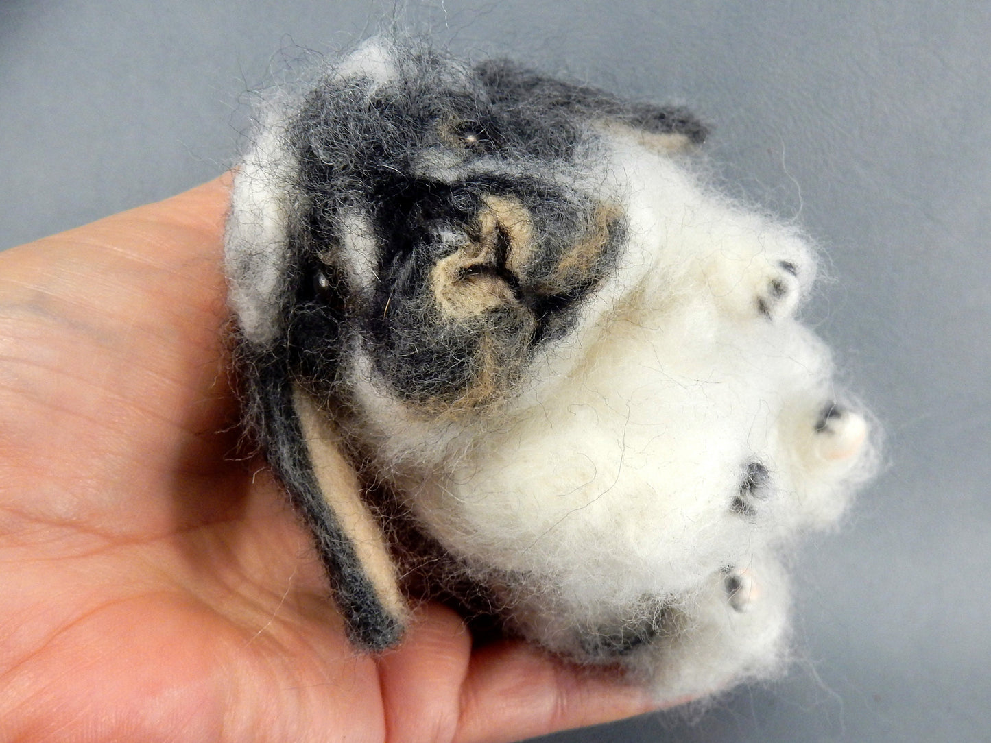 needle-felted rabbit miniature