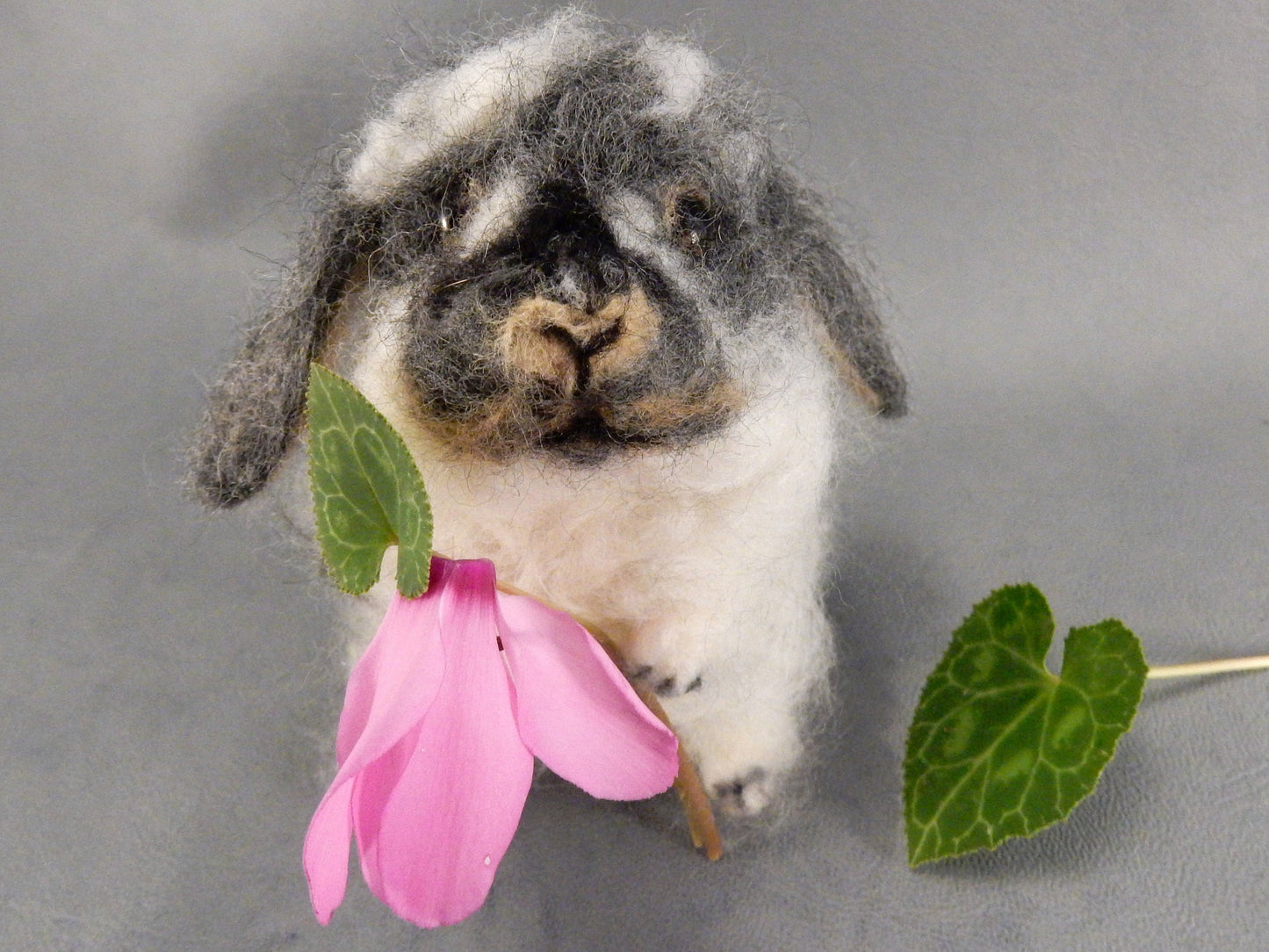 needle-felted rabbit miniature