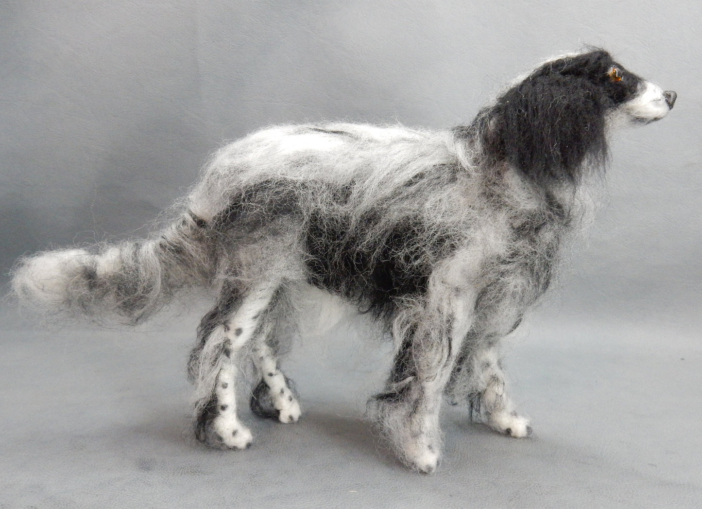 Setter needle-felted dog miniature