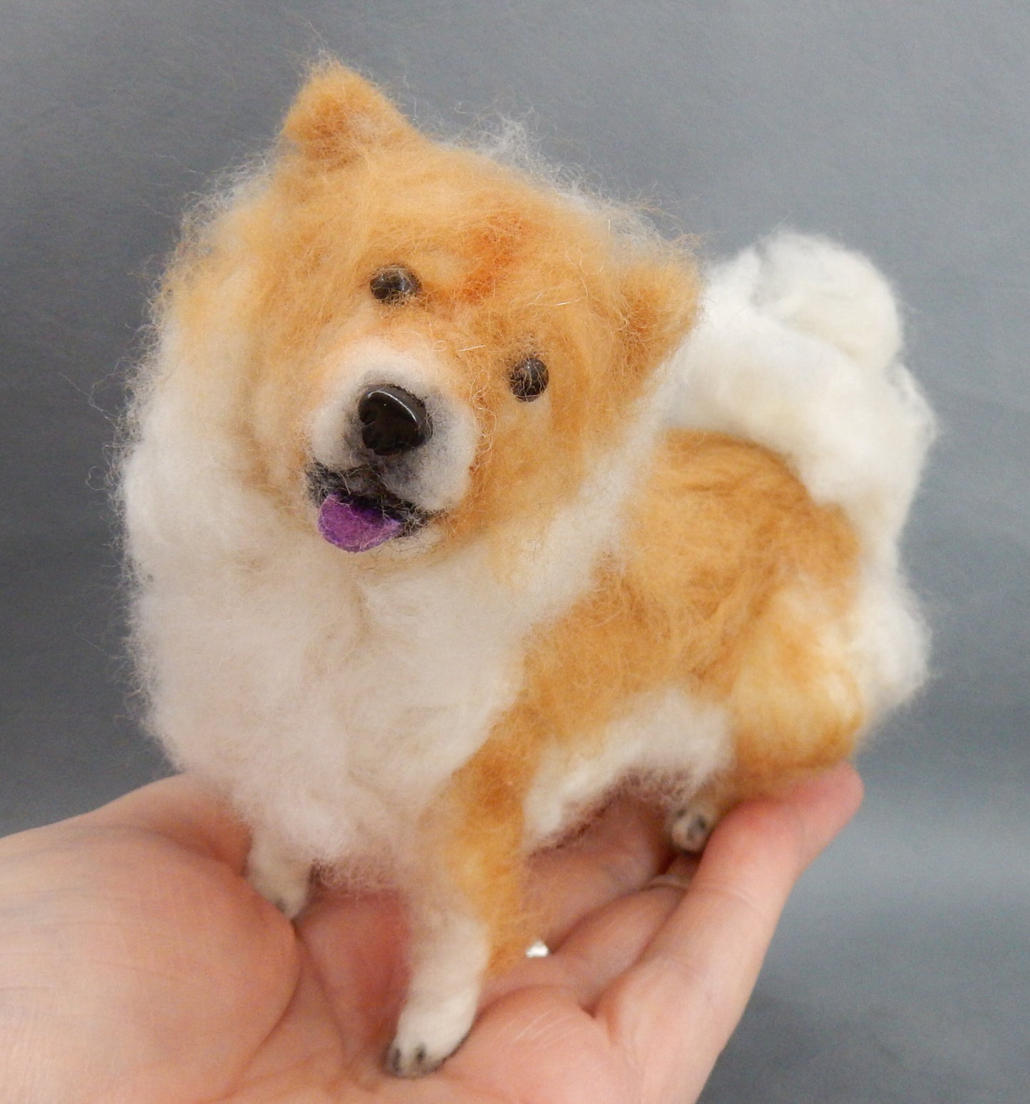 needle-felted Chow Chow replica