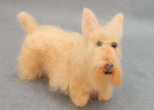 needle-felted dog replica Scottish Terrier 