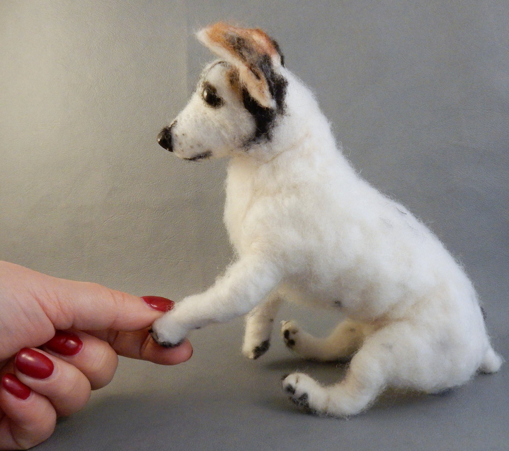 Jack Russell Terrier custom dog replica 3d dog portrait needle felted 