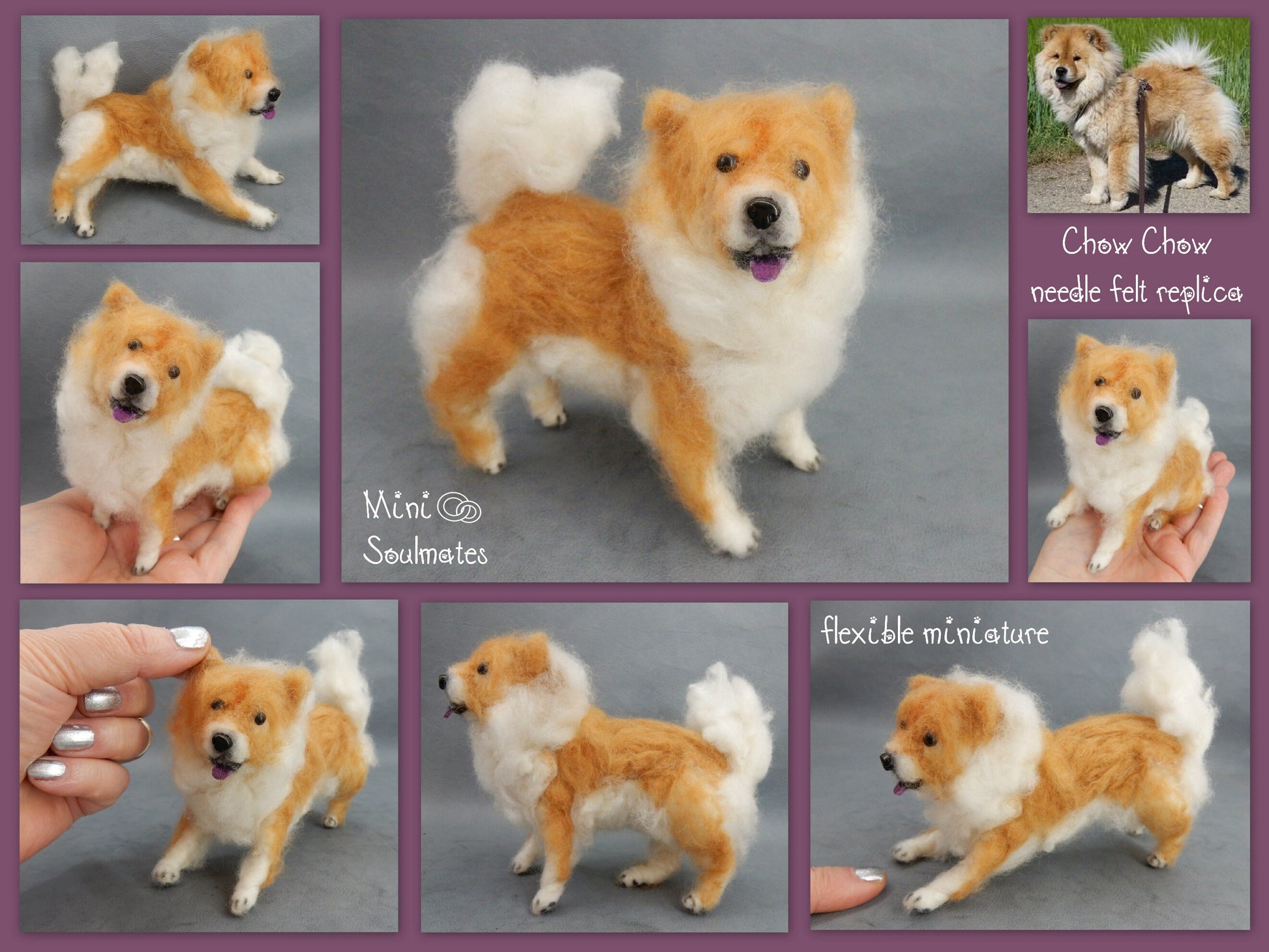 needle-felted Chow Chow replica