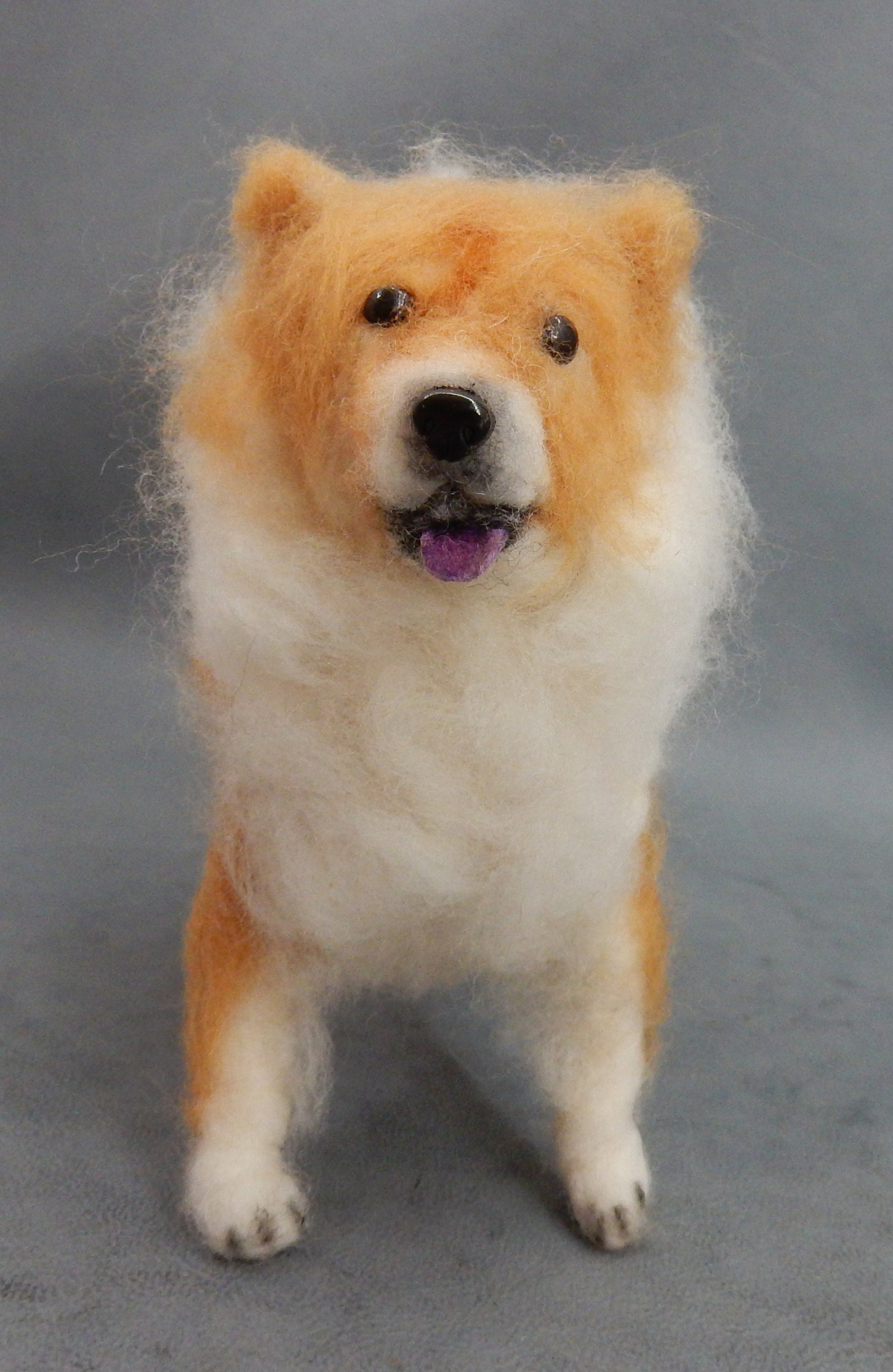 needle-felted Chow Chow replica