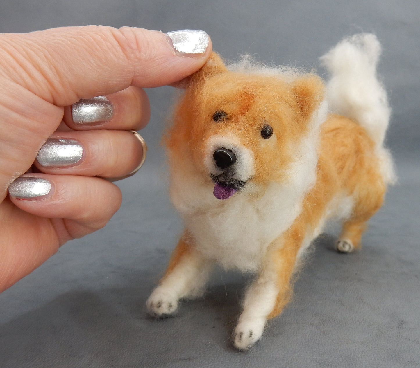 needle-felted Chow Chow replica