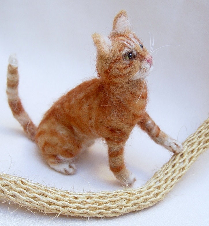 Custom cat replica red tabby cat