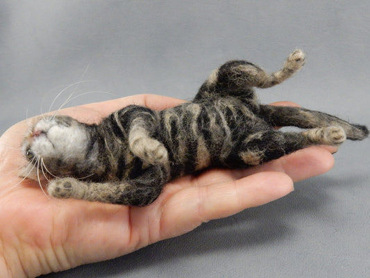 custom felted cat miniature