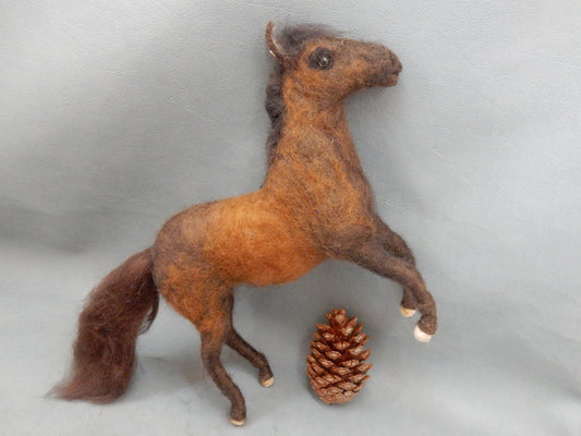 needle felted horse gift sport horse sculpture