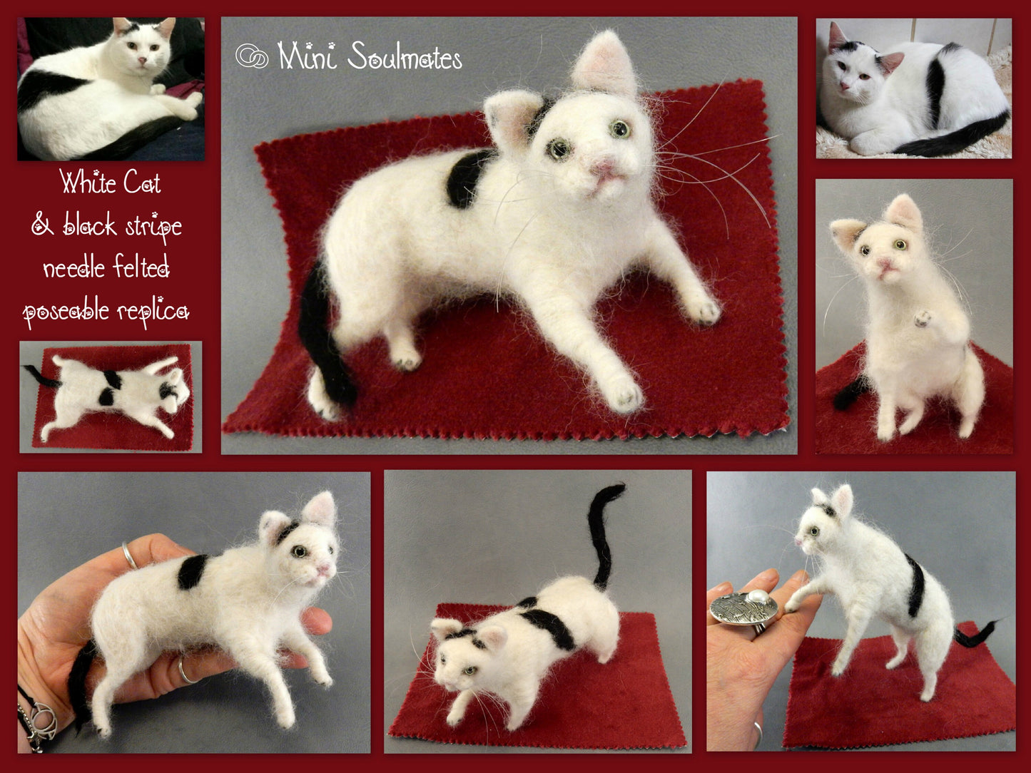 needle felted cat replica