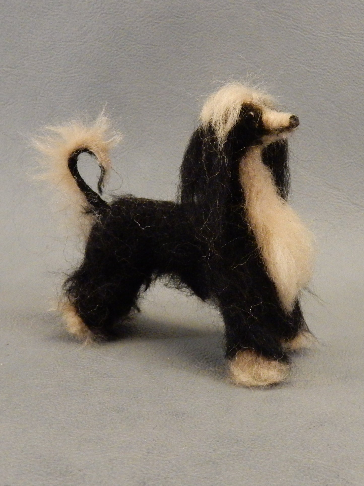 Afghan hound custom felted dog replica 