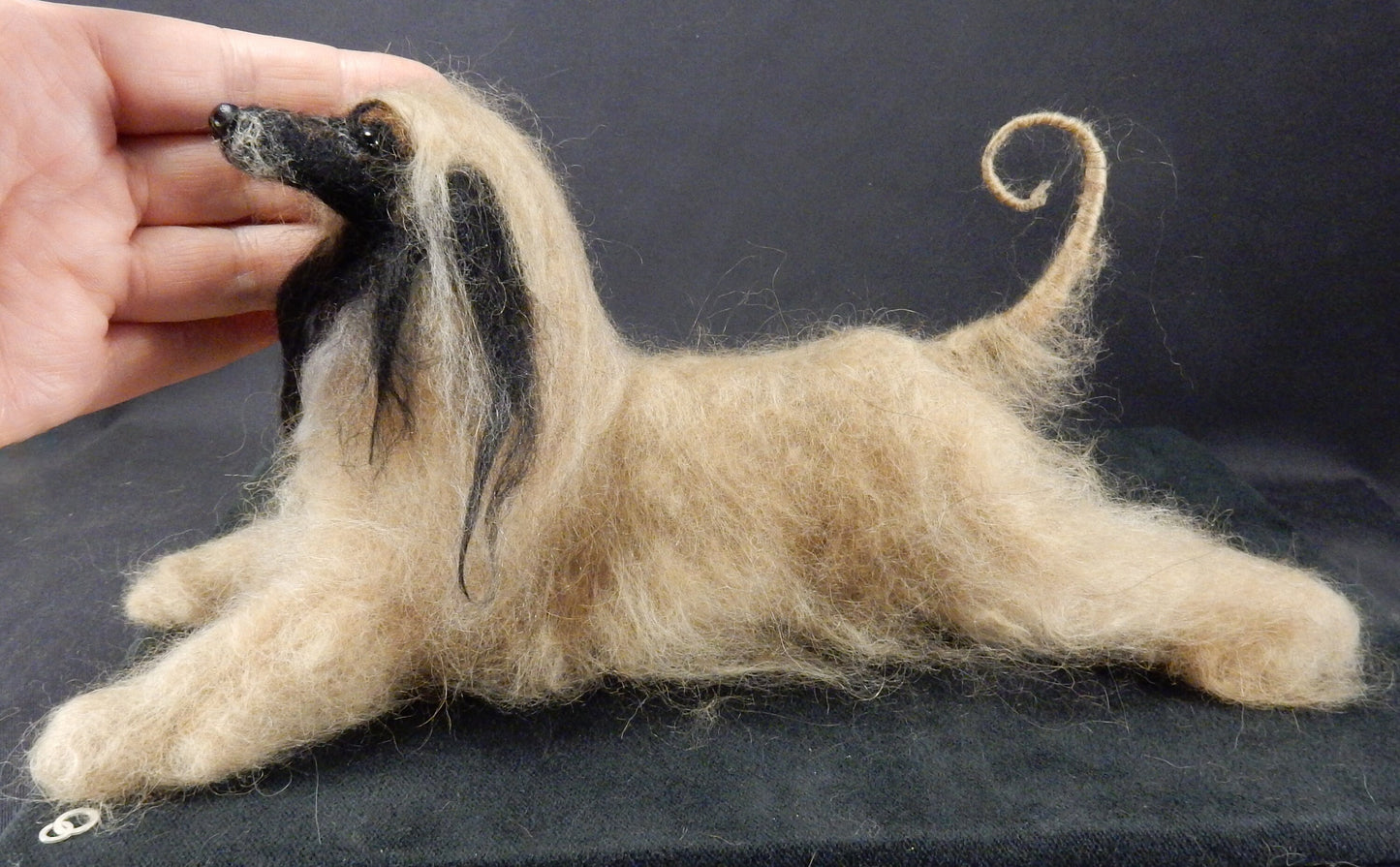 Afghan mount custom-felted dog replica