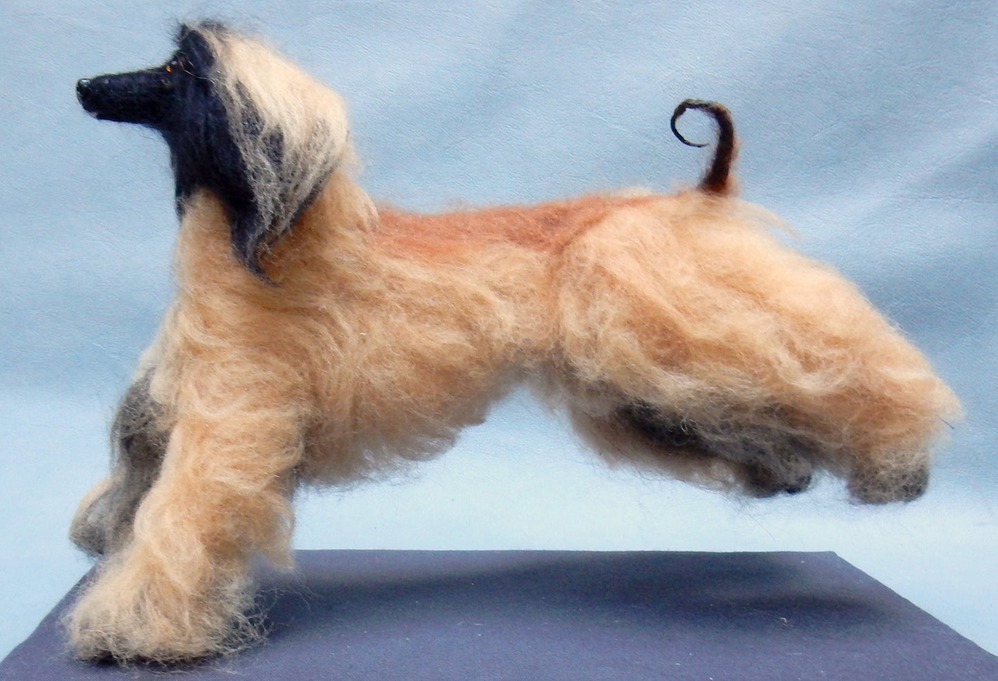 Afghan mount custom-felted dog replica