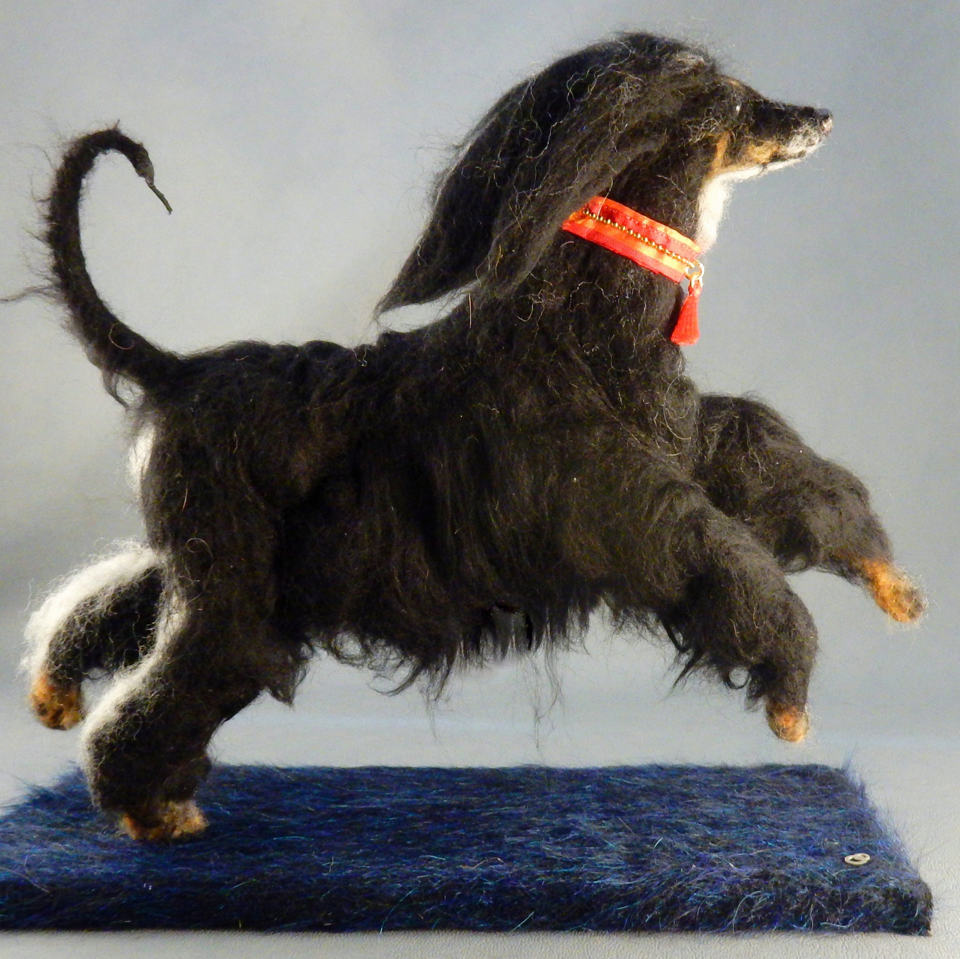 Afghan hound custom felted dog replica 