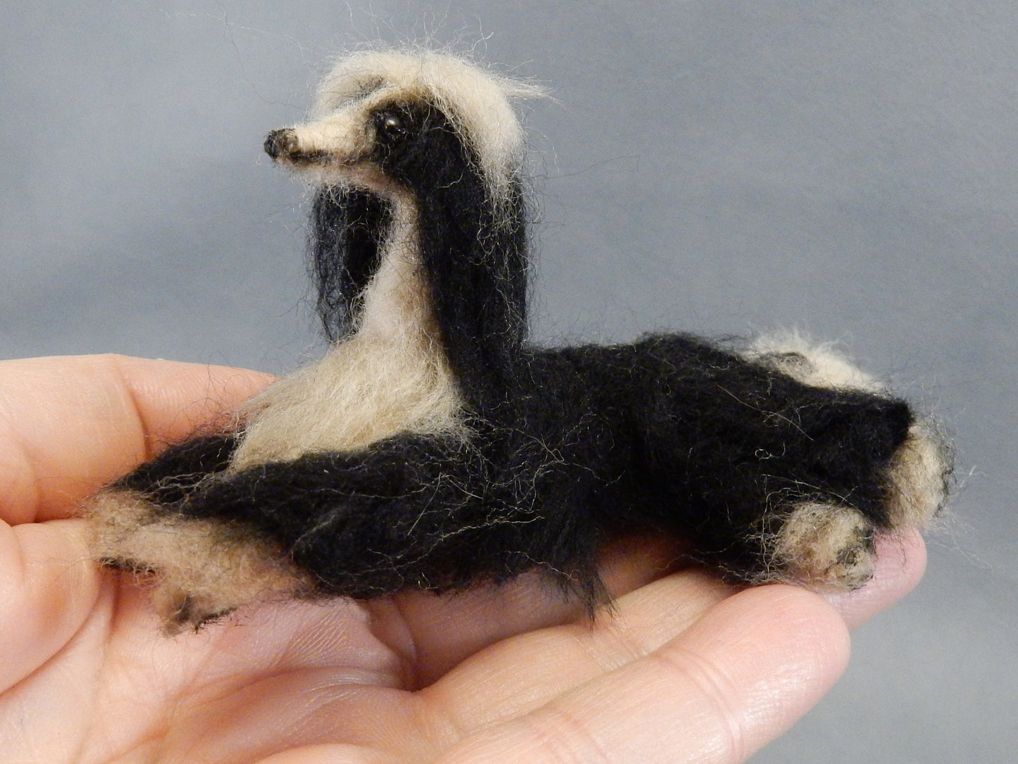 Afghan hound custom felted dog replica 