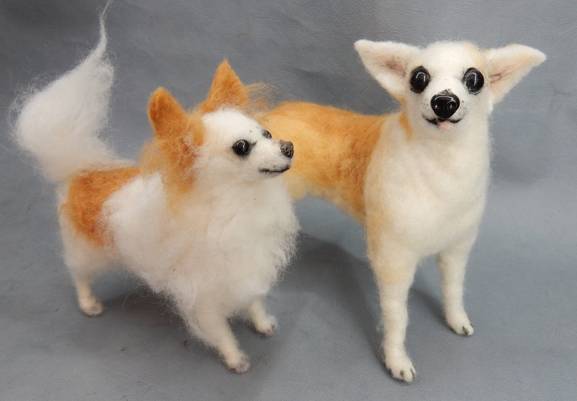 Red Chihuahua custom-felted dog miniature