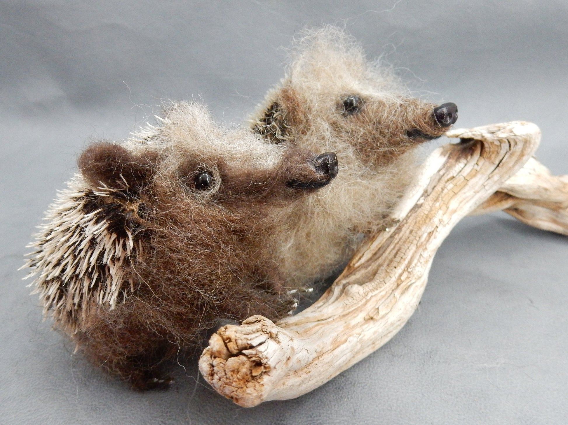 needle-felt hedgehog wool replica