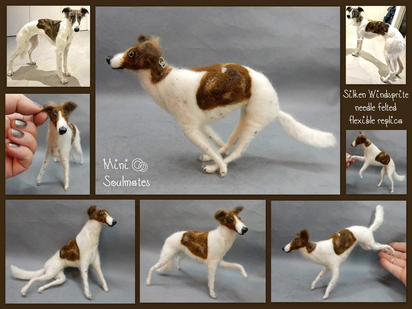 Silken Windsprite needle-felted dog miniature