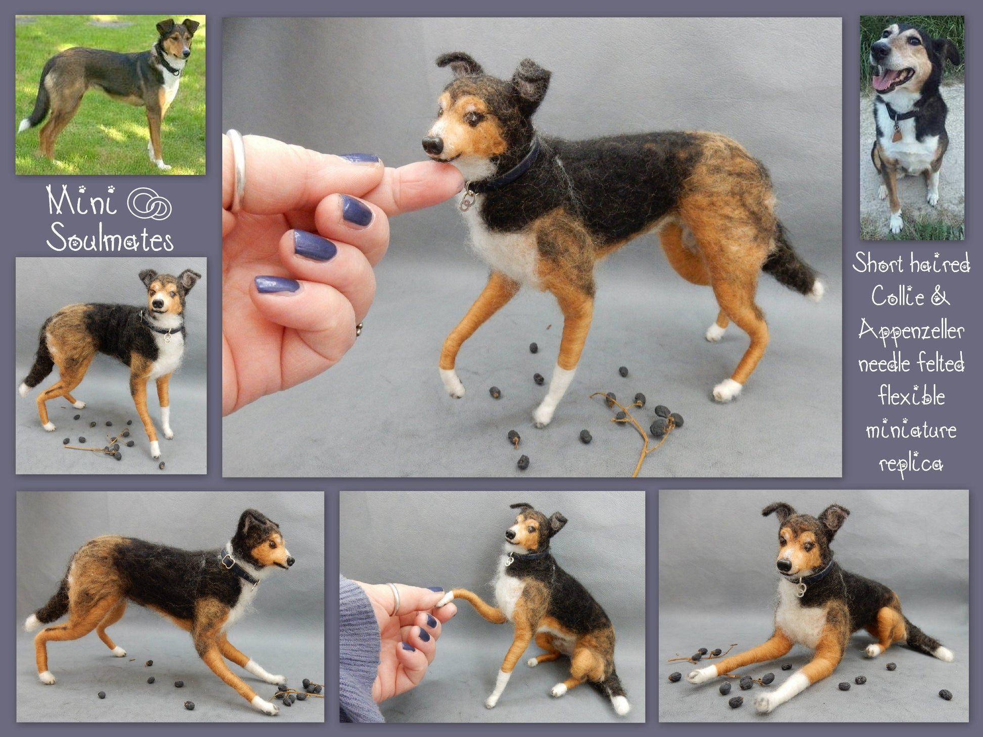 Swiss Mountain Dog custom felted dog replica