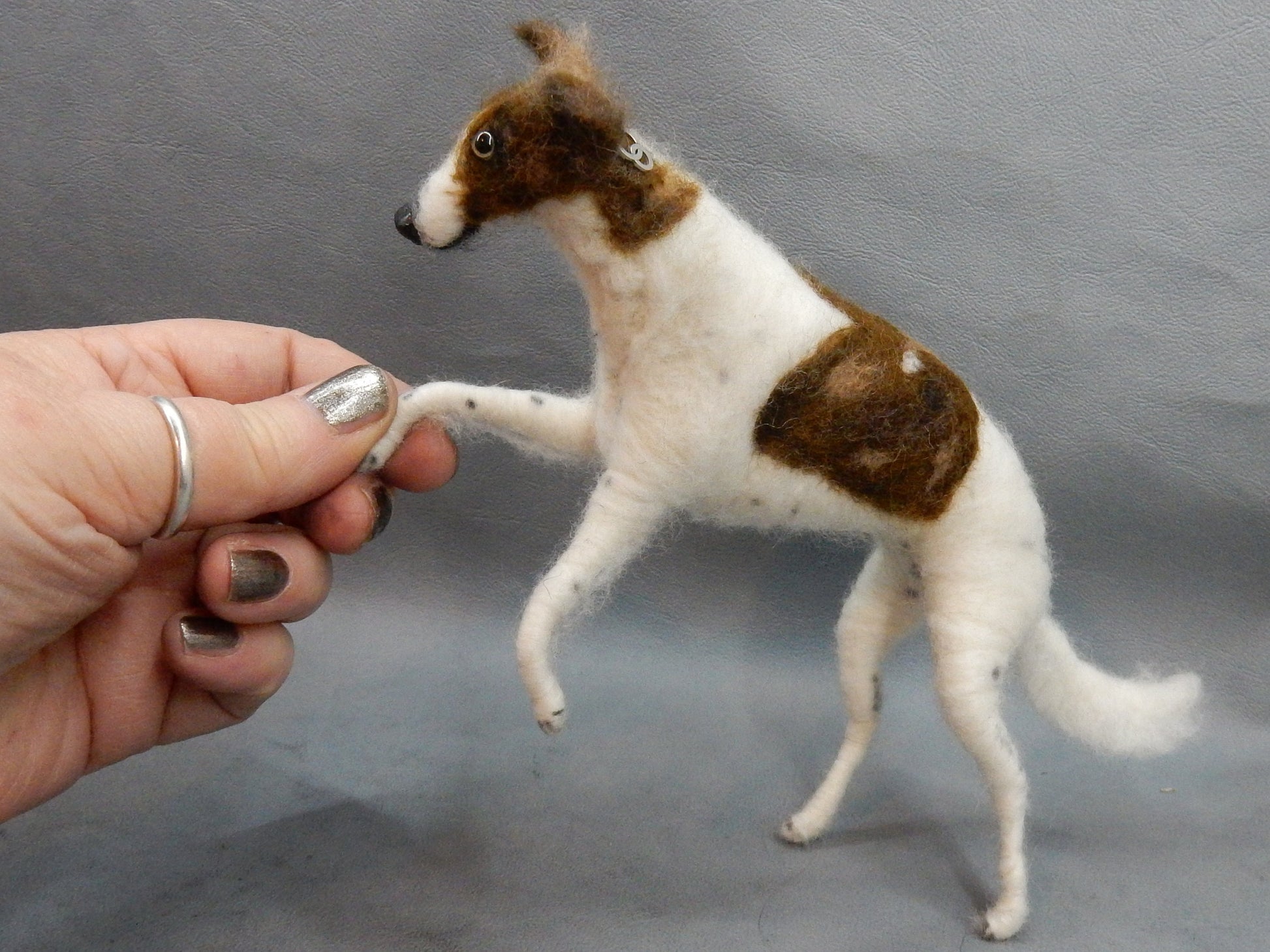 Silken Windsprite needle-felted dog miniature