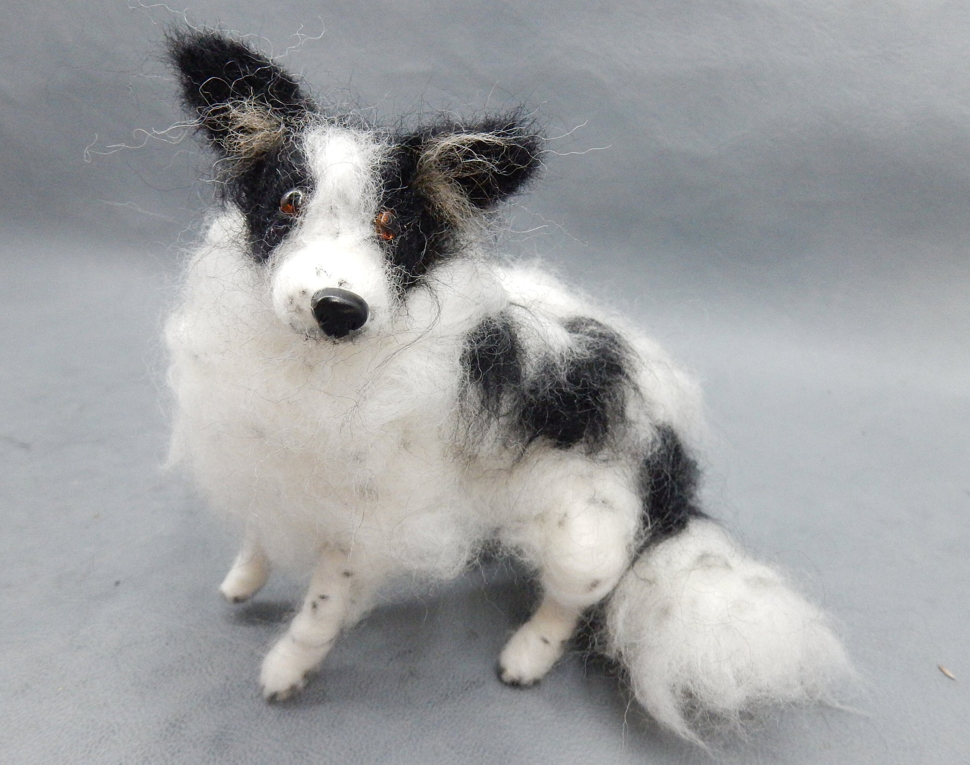 Maremmano mix needle felted dog miniature custom dog effigy